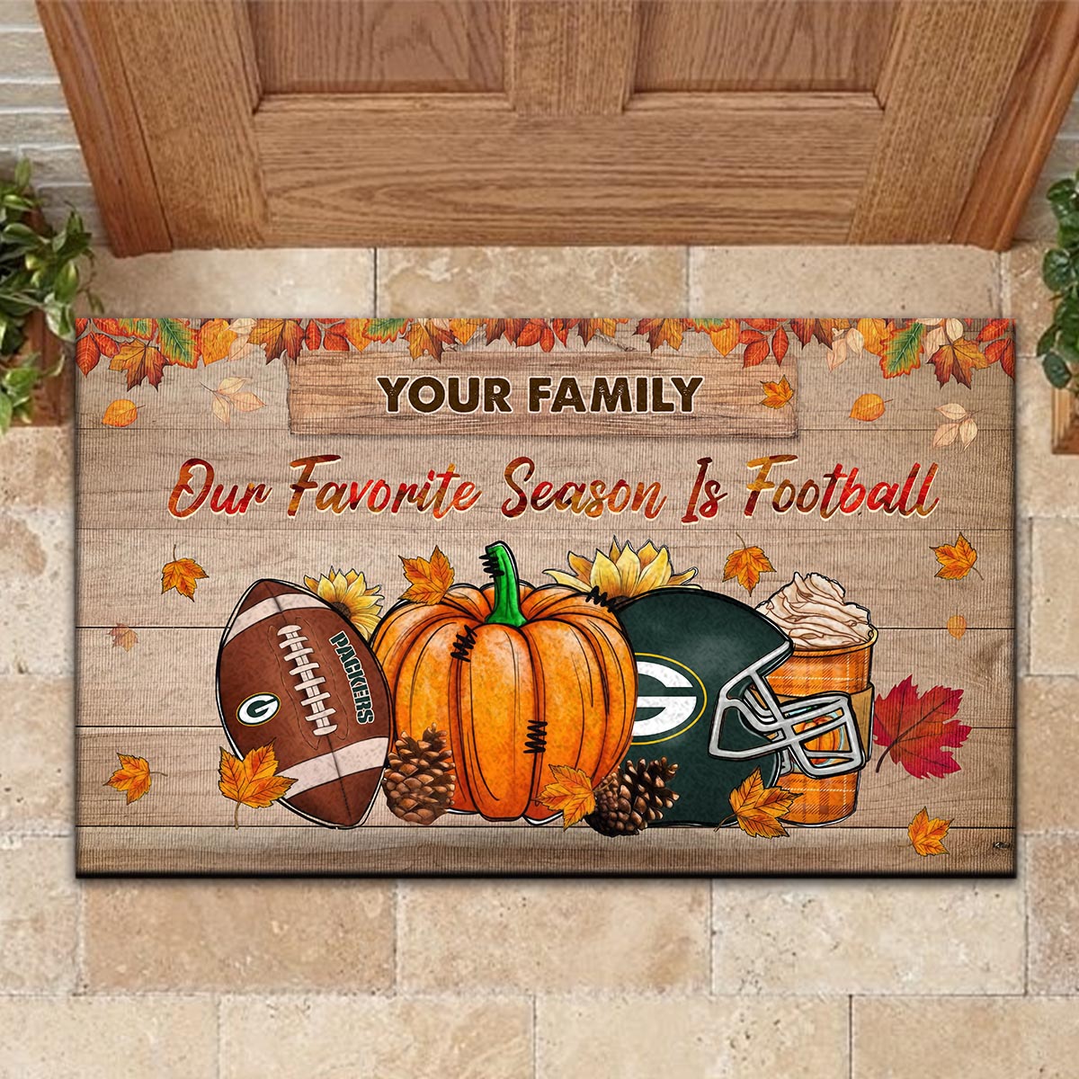 Green Bay PackersOur Favorite Season is Football Doormat - Famjoys Green Bay PackersOur Favorite Season is Football Doormat - Famjoys