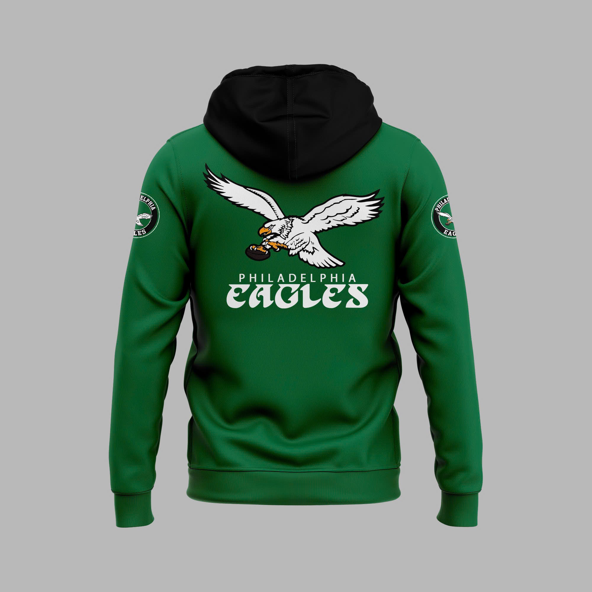 Green Philadelphia Eagles 2024 Throwback Hoodie - Famjoys Green Philadelphia Eagles 2024 Throwback Hoodie - Famjoys