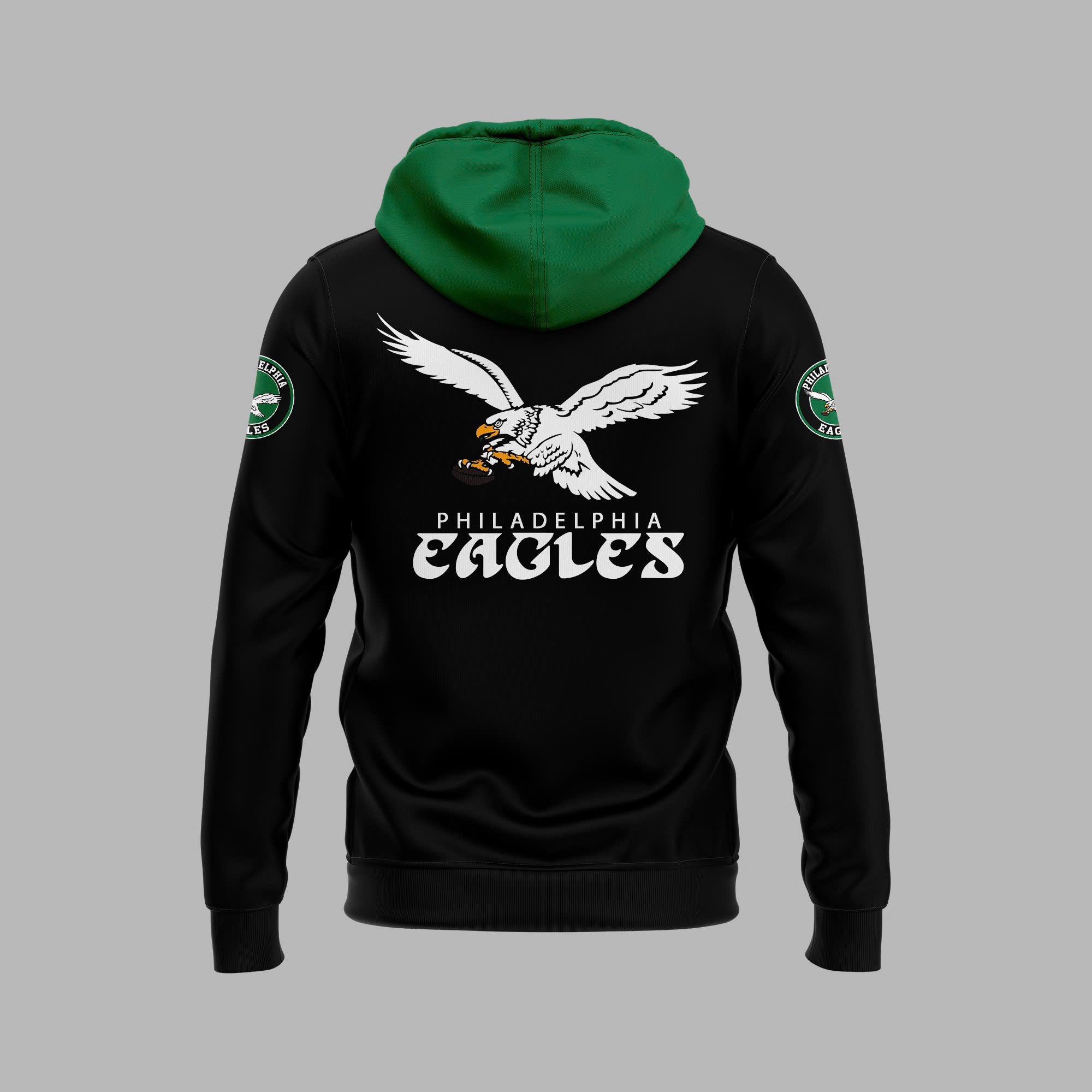 Green Philadelphia Eagles 2024 Throwback Hoodie - Famjoys Green Philadelphia Eagles 2024 Throwback Hoodie - Famjoys