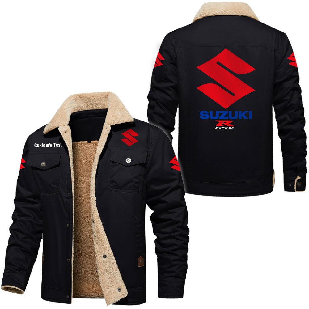 Gsx Cargo Fleece Lined Cotton Jacket Multicolor, vintage style, customize name 