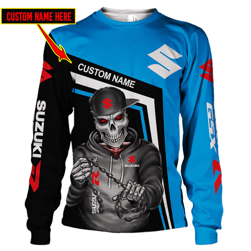 Gsx Skull Tshirt, sweatshirt, Polo, Hawaiian, Hoodie 3D Apparel Full Printing Custom Name - Famjoys Gsx Skull Tshirt, sweatshirt, Polo, Hawaiian, Hoodie 3D Apparel Full Printing Custom Name - Famjoys