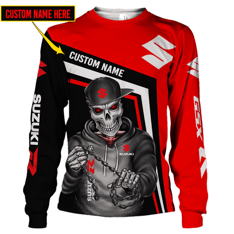 Gsx Skull Tshirt, sweatshirt, Polo, Hawaiian, Hoodie 3D Apparel Full Printing Custom Name - Famjoys Gsx Skull Tshirt, sweatshirt, Polo, Hawaiian, Hoodie 3D Apparel Full Printing Custom Name - Famjoys