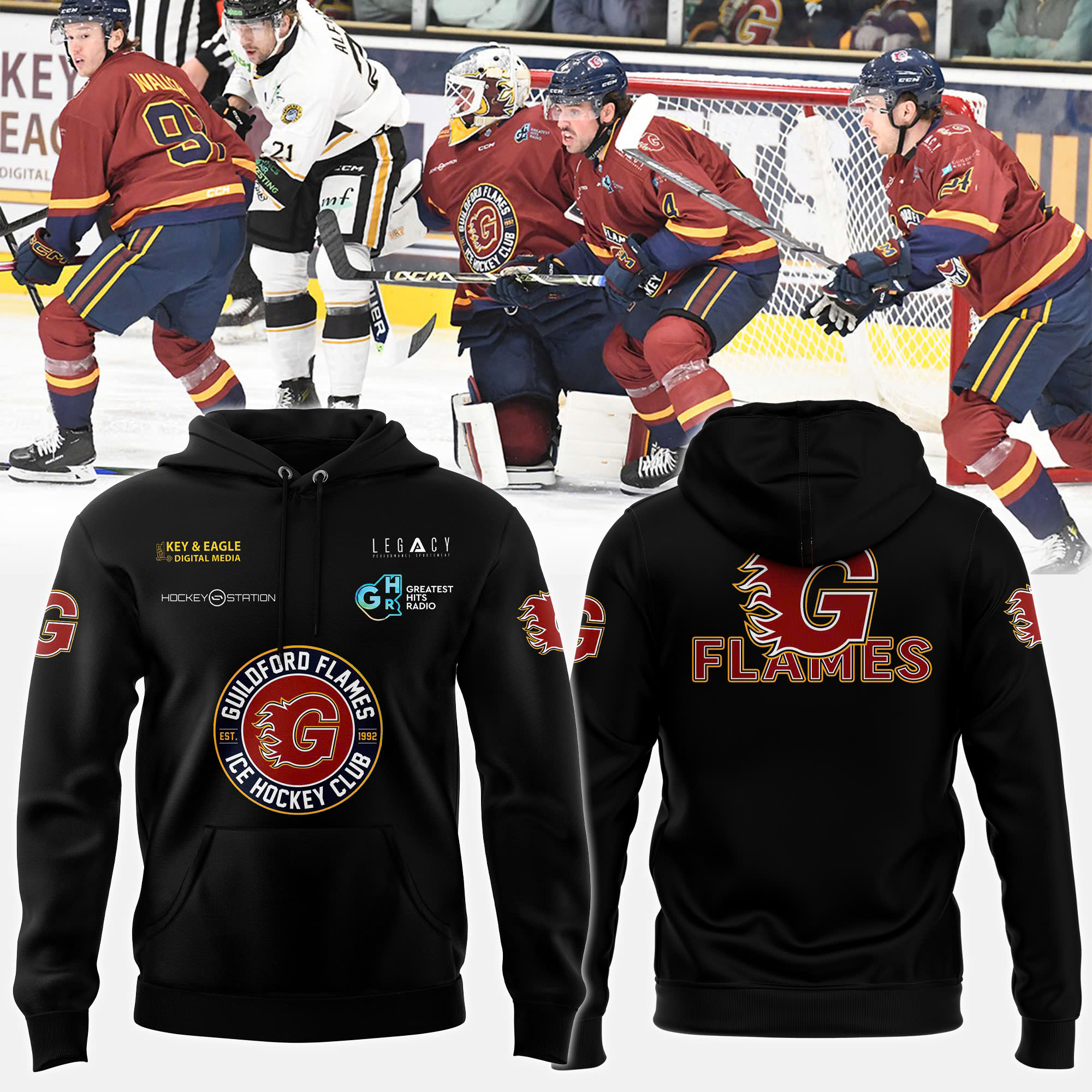 GuildFord Flames Hoodie - Famjoys GuildFord Flames Hoodie - Famjoys