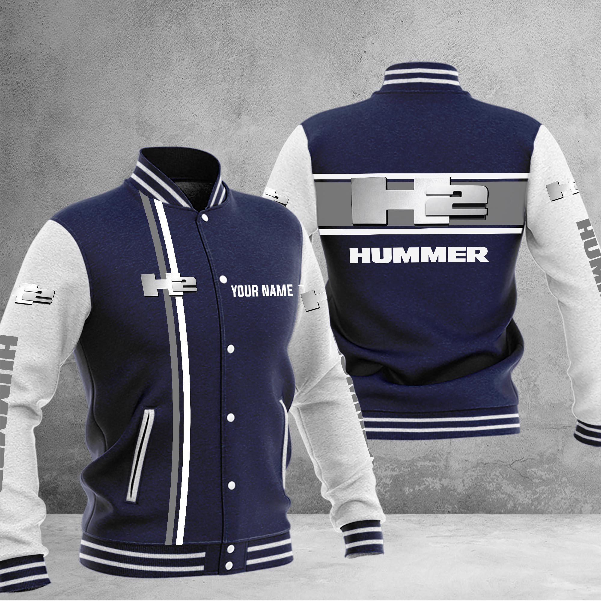 H2 Hummer Baseball Jacket - Famjoys H2 Hummer Baseball Jacket - Famjoys