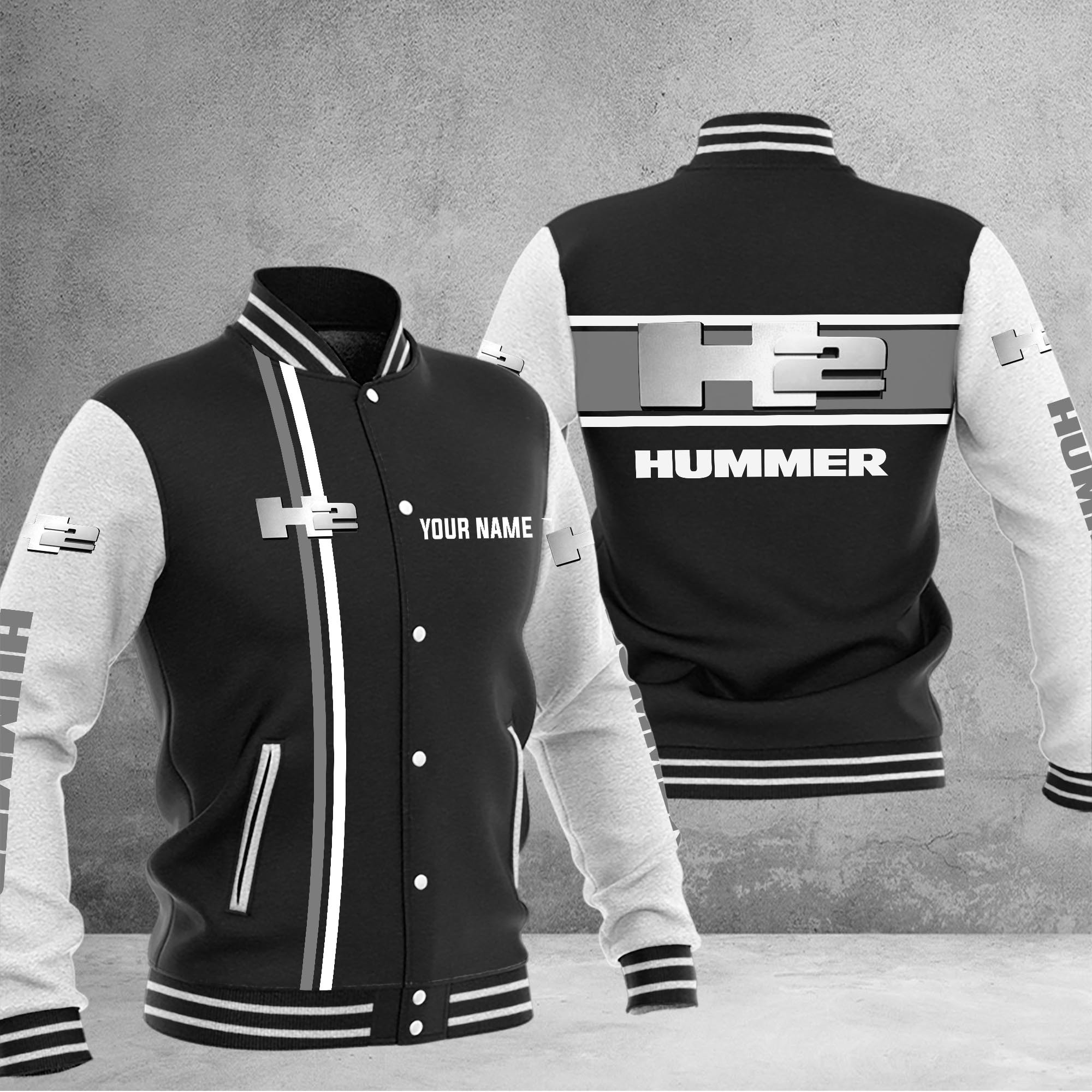 H2 Hummer Baseball Jacket - Famjoys H2 Hummer Baseball Jacket - Famjoys