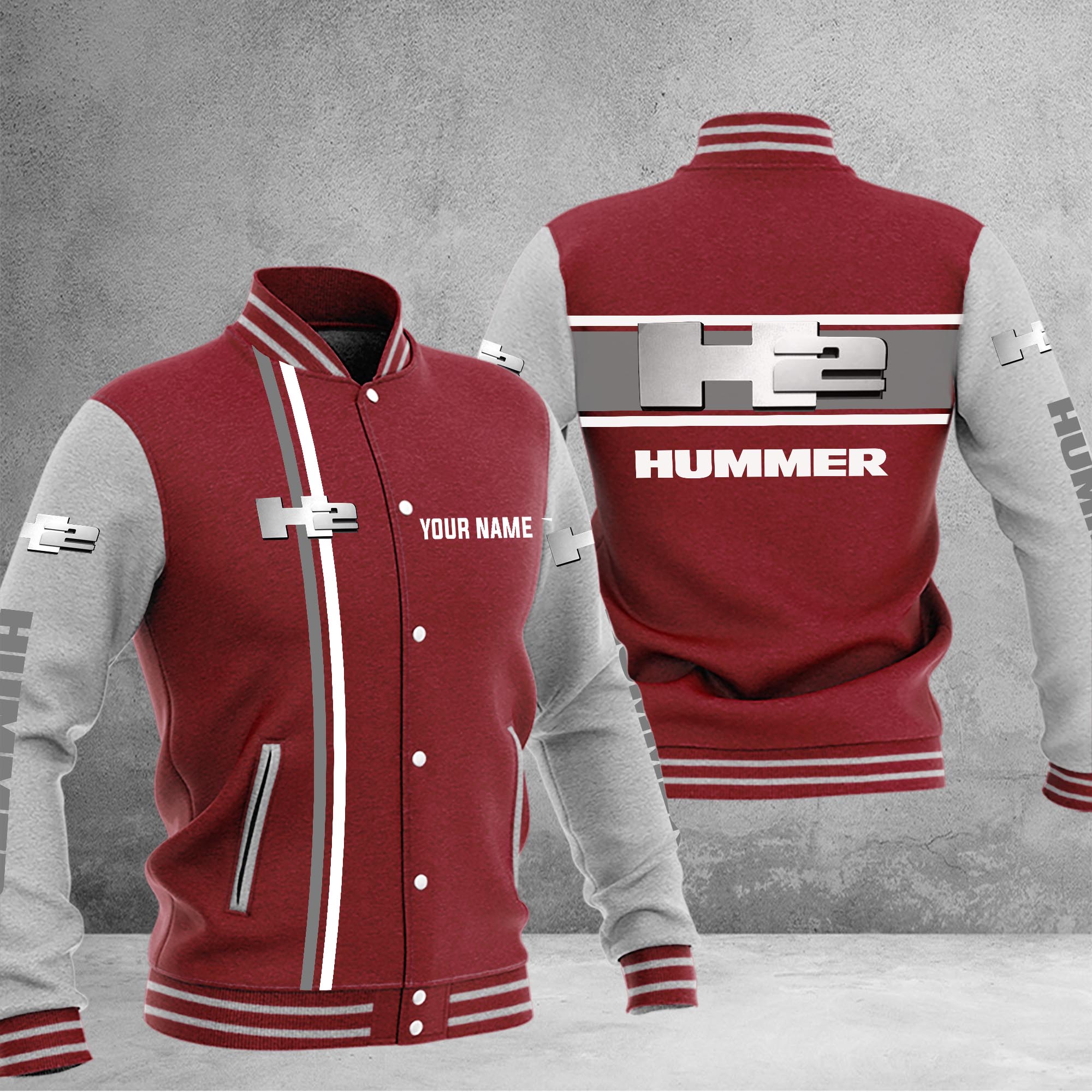 H2 Hummer Baseball Jacket - Famjoys H2 Hummer Baseball Jacket - Famjoys