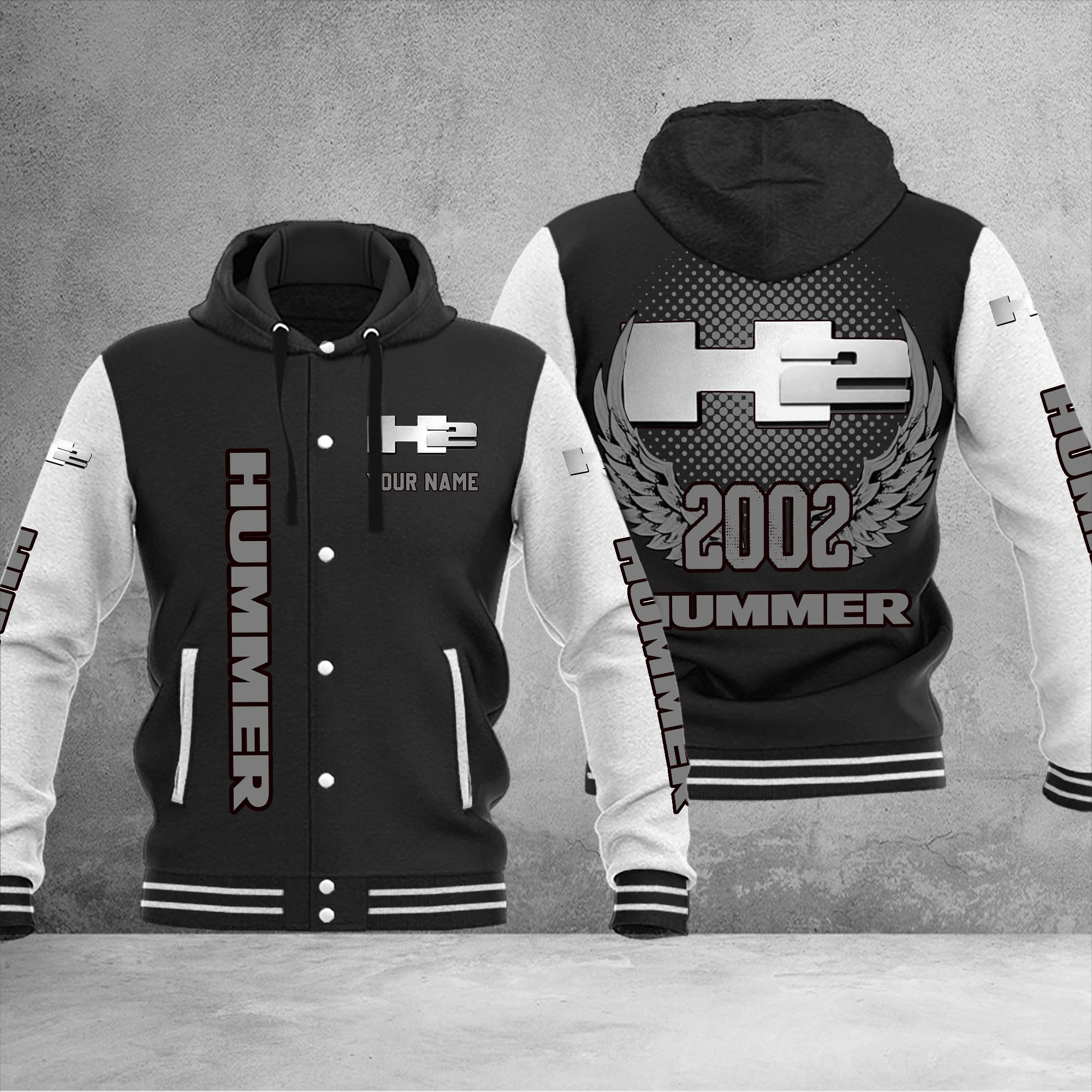 H2 Hummer DMHJ1043 Baseball Jacket Multicolor - Famjoys H2 Hummer DMHJ1043 Baseball Jacket Multicolor - Famjoys