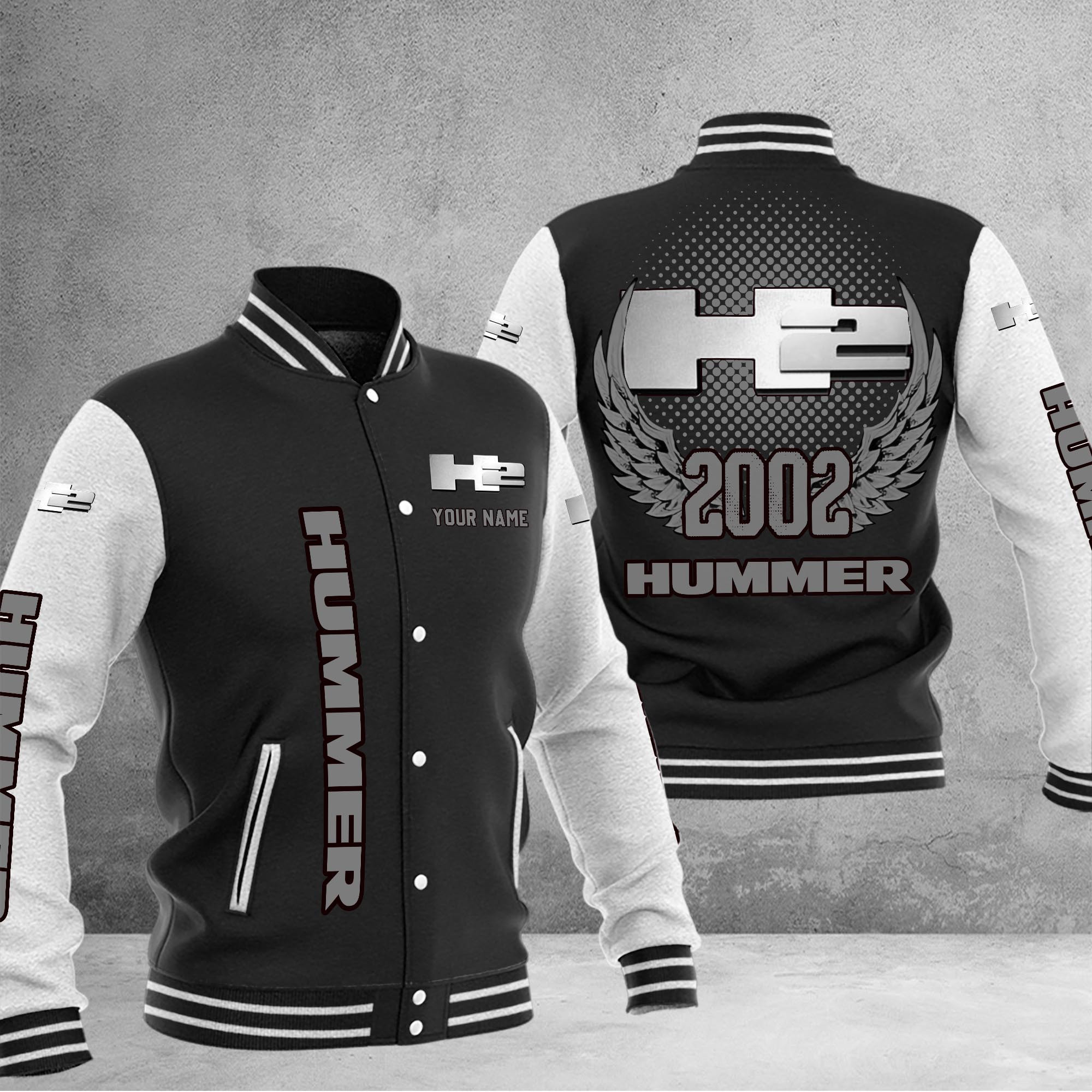 H2 Hummer DMHJ1043 Baseball Jacket Multicolor - Famjoys H2 Hummer DMHJ1043 Baseball Jacket Multicolor - Famjoys