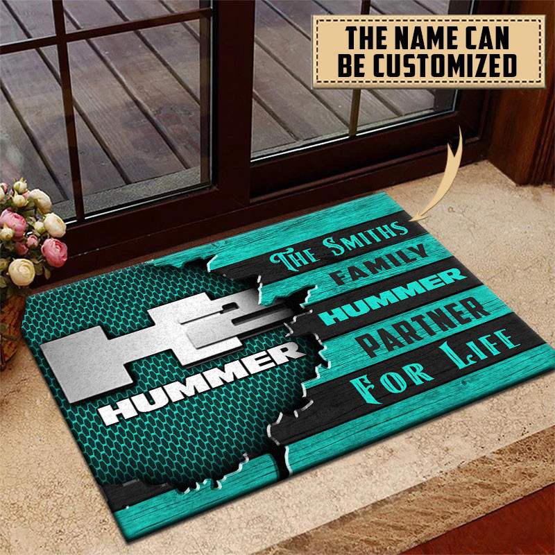 H2 Hummer Doormat Custom Name, Multicolor - Famjoys H2 Hummer Doormat Custom Name, Multicolor - Famjoys
