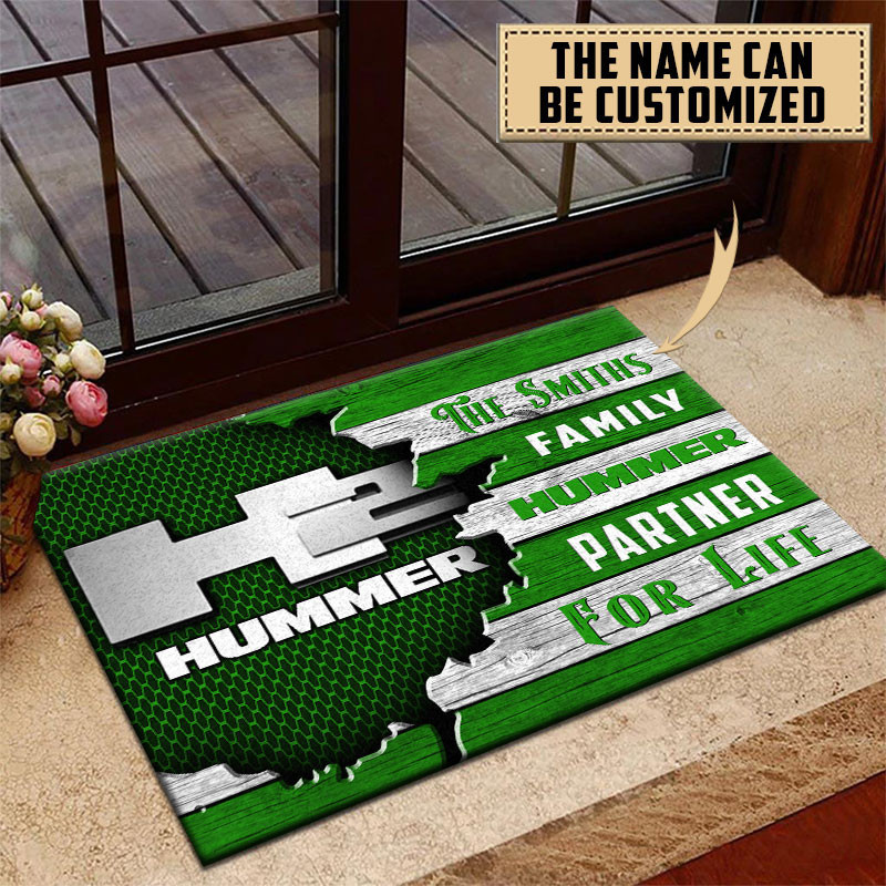 H2 Hummer Doormat Custom Name, Multicolor - Famjoys H2 Hummer Doormat Custom Name, Multicolor - Famjoys