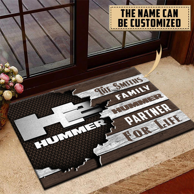 H2 Hummer Doormat Custom Name, Multicolor - Famjoys H2 Hummer Doormat Custom Name, Multicolor - Famjoys