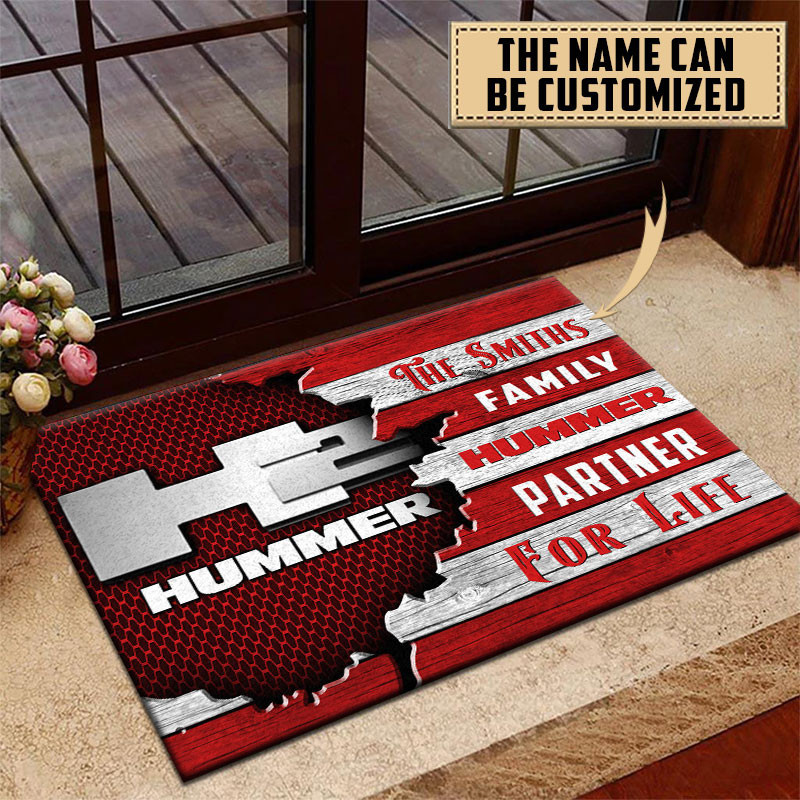 H2 Hummer Doormat Custom Name, Multicolor - Famjoys H2 Hummer Doormat Custom Name, Multicolor - Famjoys
