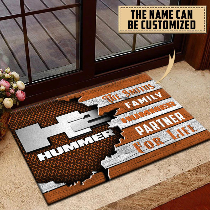 H2 Hummer Doormat Custom Name, Multicolor - Famjoys H2 Hummer Doormat Custom Name, Multicolor - Famjoys