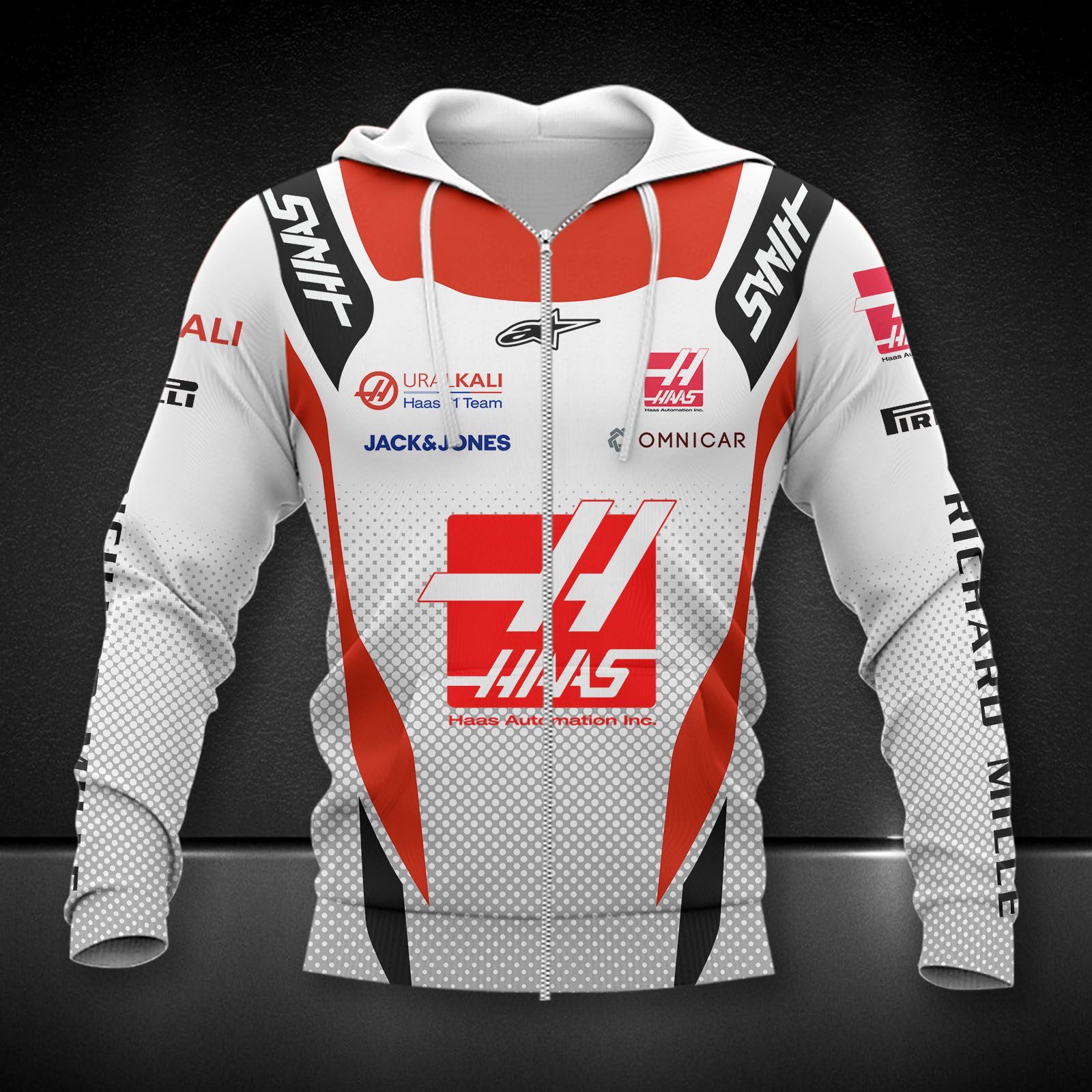 Haas F1 Team Printing T-Shirt, Polo, Hoodie, Zip, Bomber 9125 - Famjoys Haas F1 Team Printing T-Shirt, Polo, Hoodie, Zip, Bomber 9125 - Famjoys