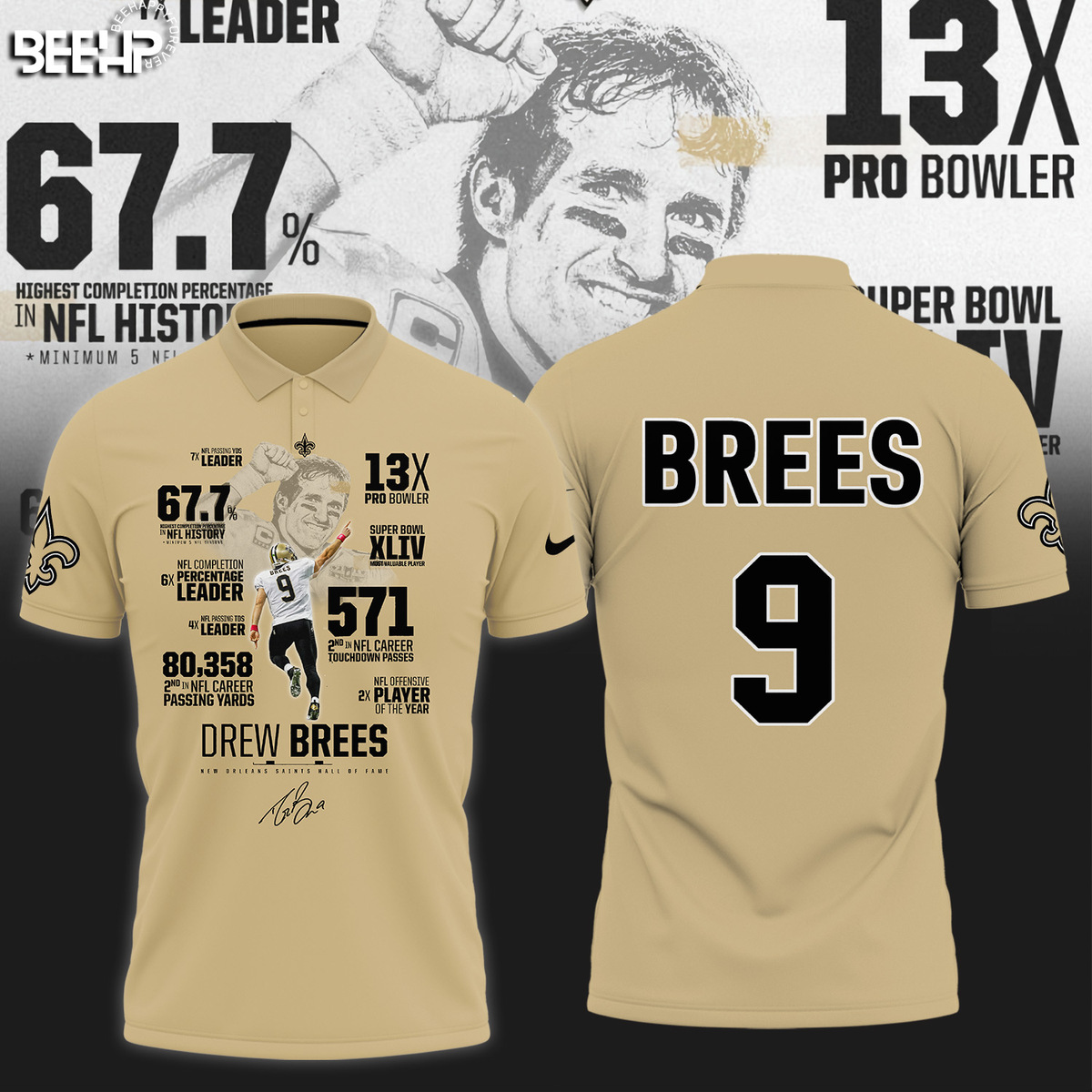 Hall of Fame Brees New Orleans Saints Shirt - Famjoys Hall of Fame Brees New Orleans Saints Shirt - Famjoys