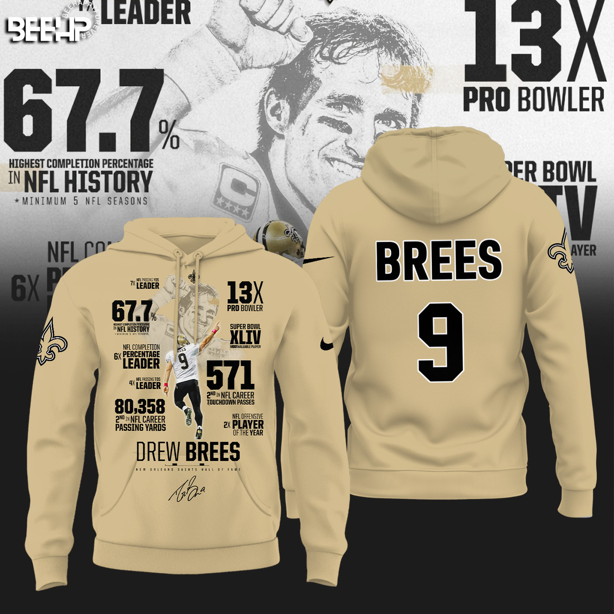 Hall of Fame Brees New Orleans Saints Shirt - Famjoys Hall of Fame Brees New Orleans Saints Shirt - Famjoys