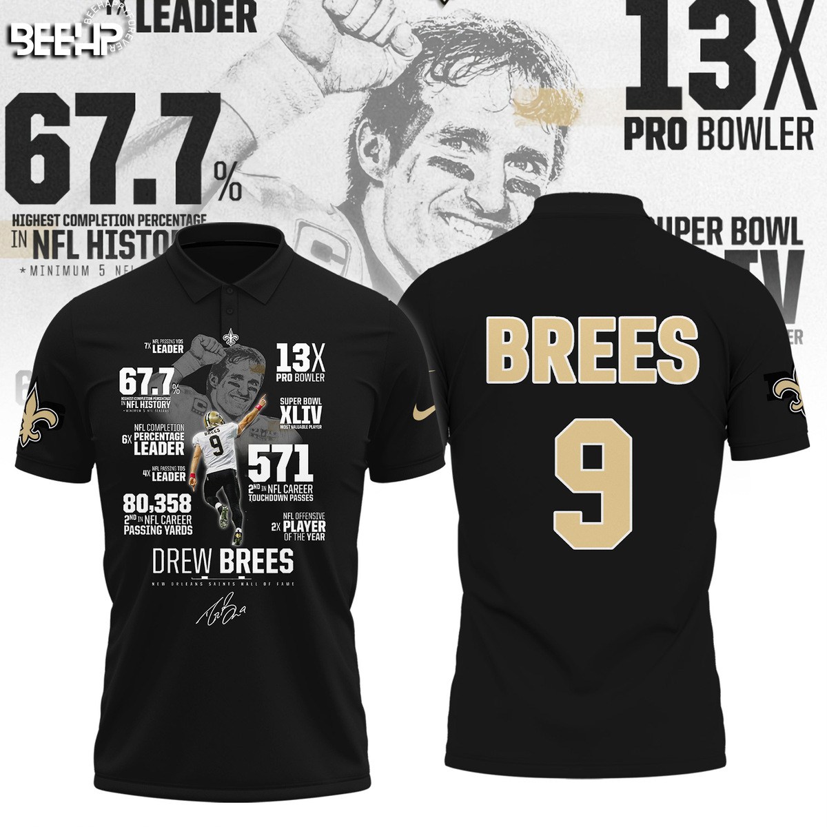 Hall of Fame Brees New Orleans Saints Shirt - Famjoys Hall of Fame Brees New Orleans Saints Shirt - Famjoys