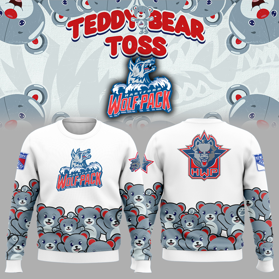 HartFord Wolf Pack x Teddy Bear 2025 Sweatershirt - Famjoys HartFord Wolf Pack x Teddy Bear 2025 Sweatershirt - Famjoys