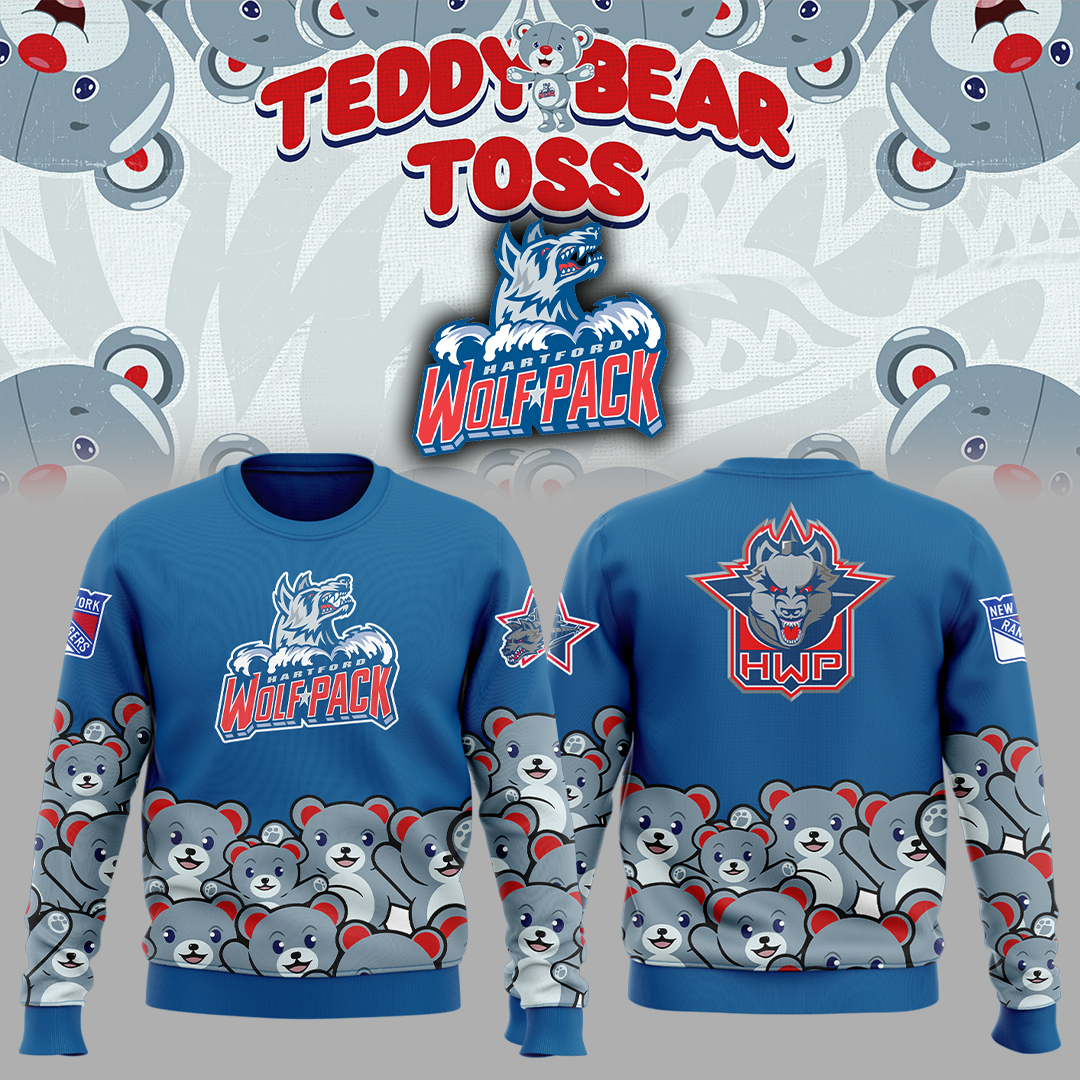 HartFord Wolf Pack x Teddy Bear 2025 Sweatershirt - Famjoys HartFord Wolf Pack x Teddy Bear 2025 Sweatershirt - Famjoys