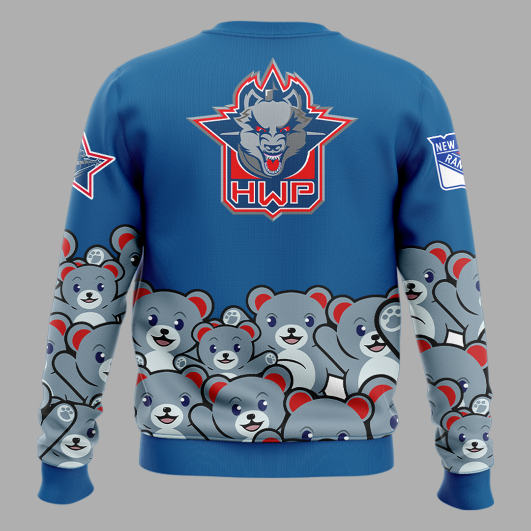 HartFord Wolf Pack x Teddy Bear 2025 Sweatershirt - Famjoys HartFord Wolf Pack x Teddy Bear 2025 Sweatershirt - Famjoys