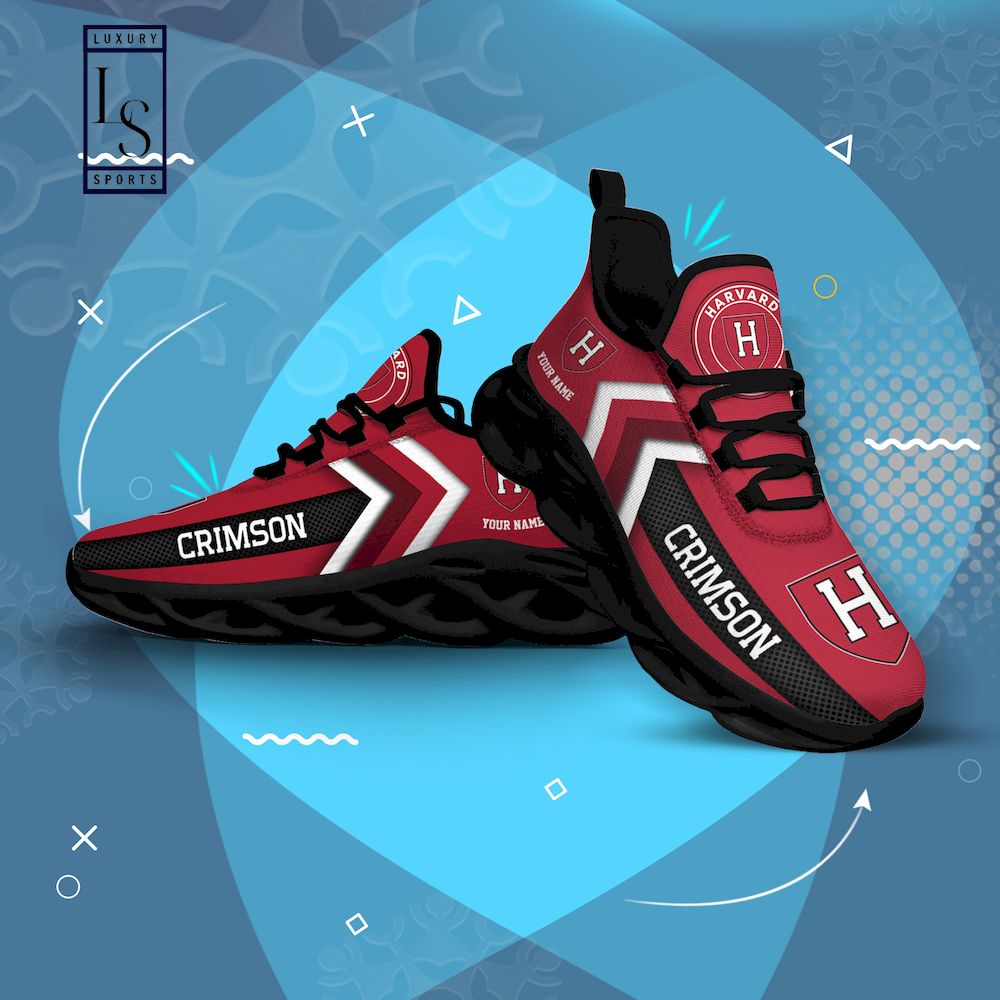 Harvard Crimson Personalized Max Soul Shoes - Famjoys Harvard Crimson Personalized Max Soul Shoes - Famjoys