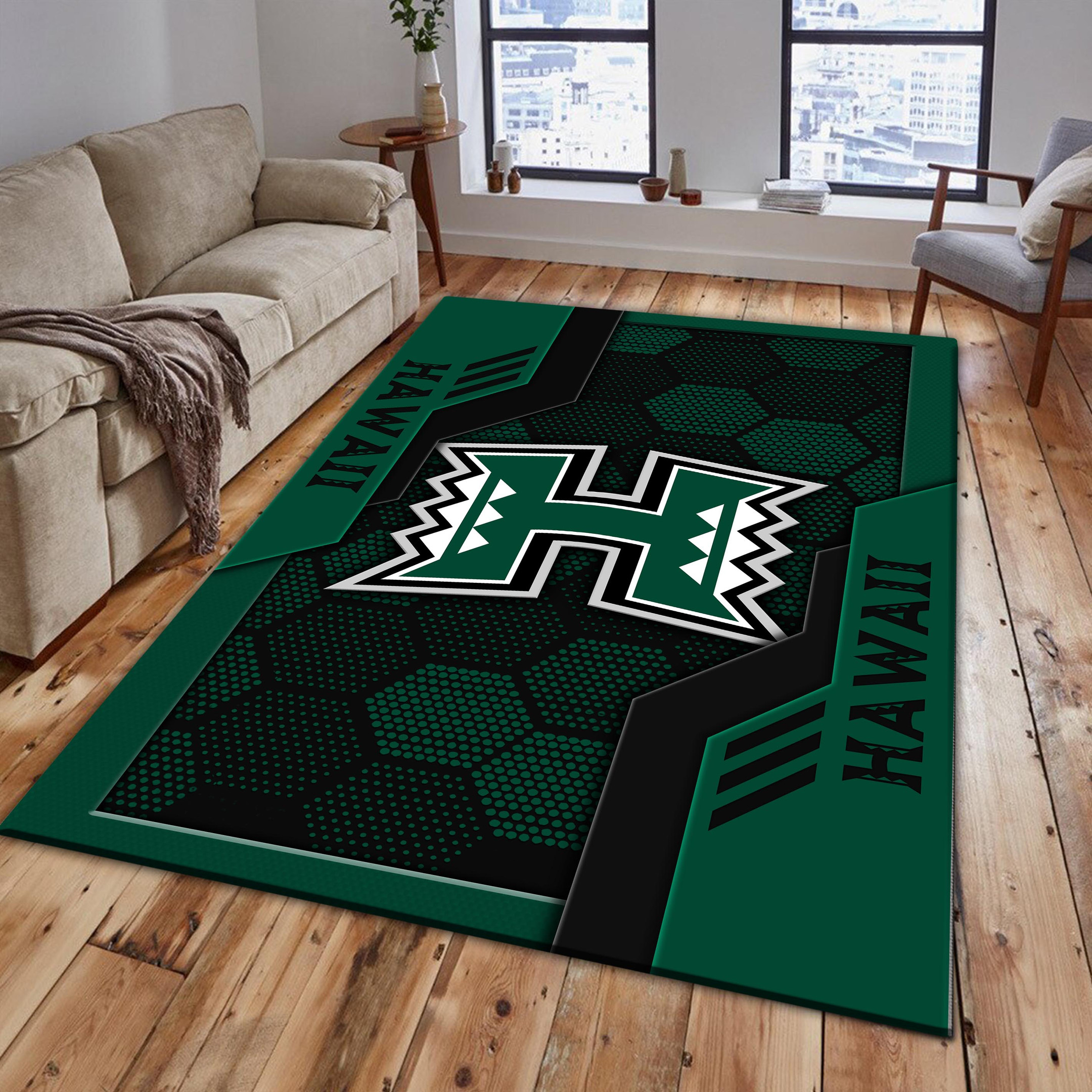 Hawaii Rainbow Warriors Area Rugs 3782