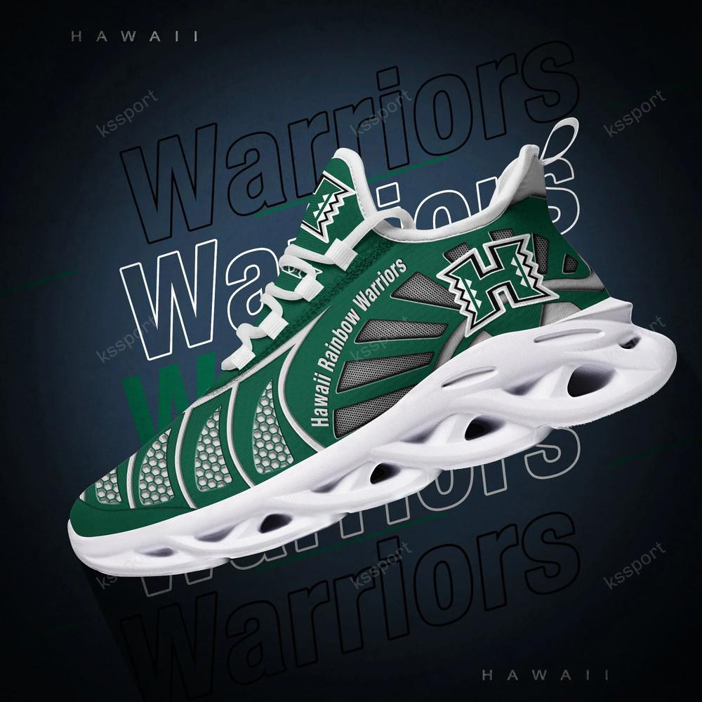 Hawaii Rainbow Warriors Max Soul Clunky, Black And White Running Shoes - Famjoys Hawaii Rainbow Warriors Max Soul Clunky, Black And White Running Shoes - Famjoys