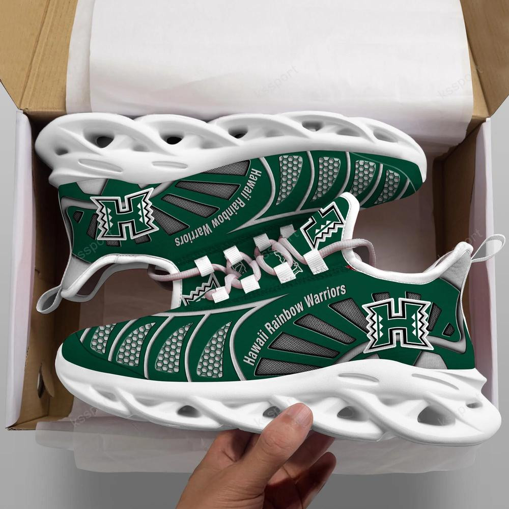 Hawaii Rainbow Warriors Max Soul Clunky, Black And White Running Shoes - Famjoys Hawaii Rainbow Warriors Max Soul Clunky, Black And White Running Shoes - Famjoys