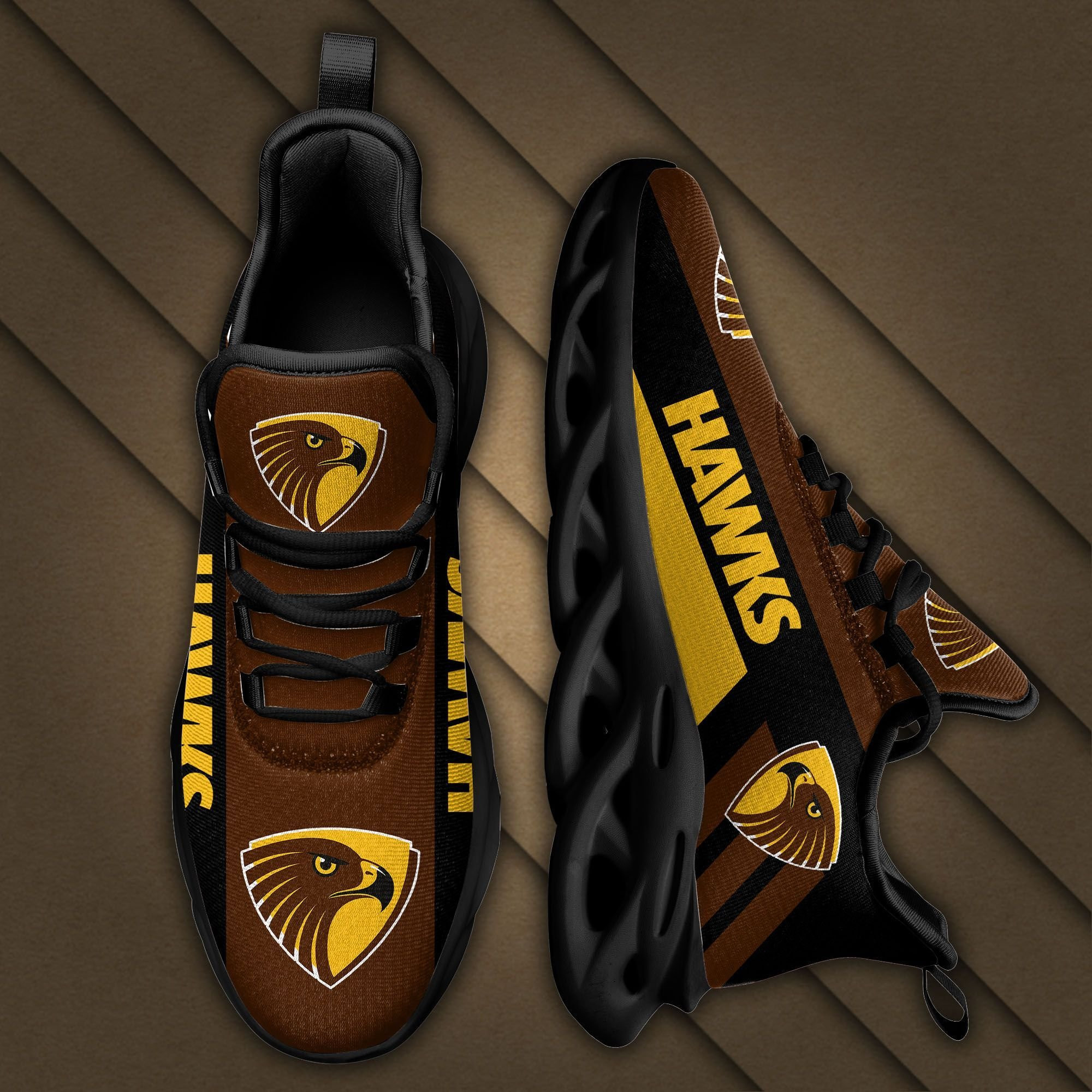 Hawthorn Hawks Max Soul Sneakers Shoes - Famjoys Hawthorn Hawks Max Soul Sneakers Shoes - Famjoys
