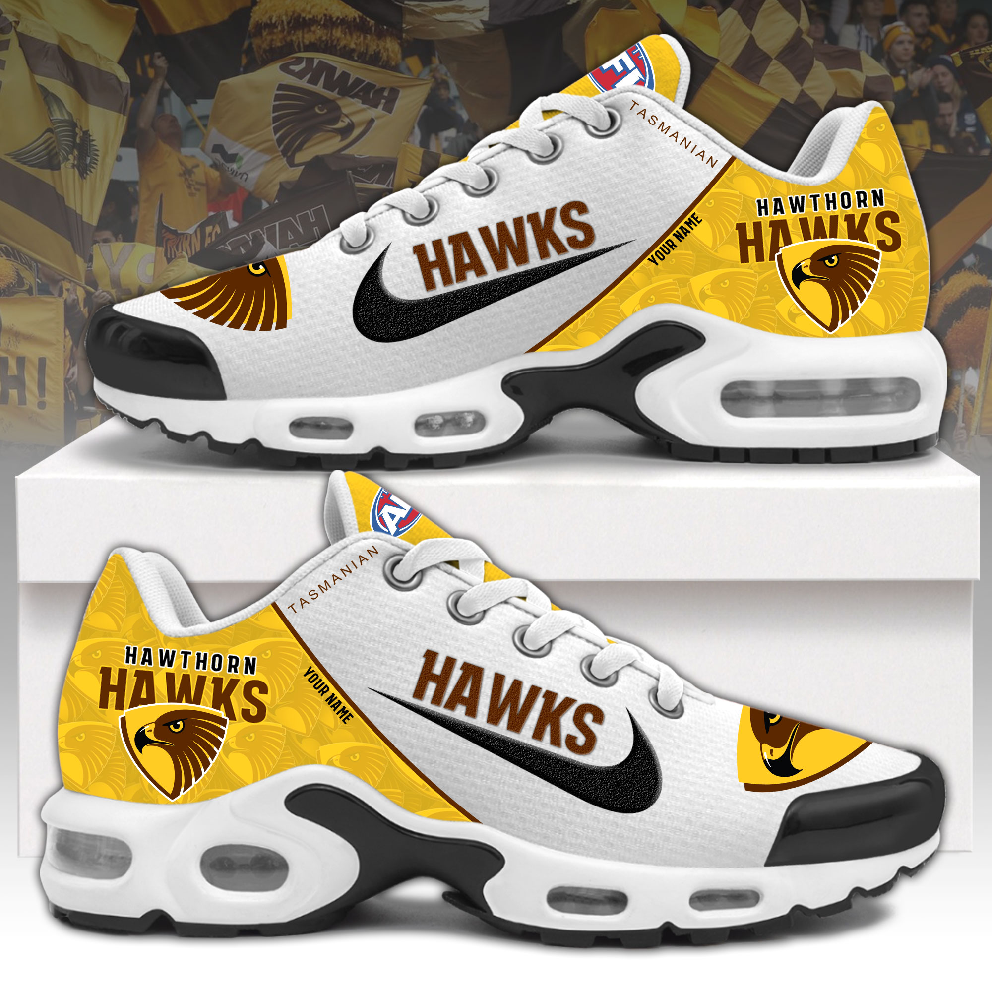 Hawthorn Hawks Personalized Shoes - Famjoys Hawthorn Hawks Personalized Shoes - Famjoys
