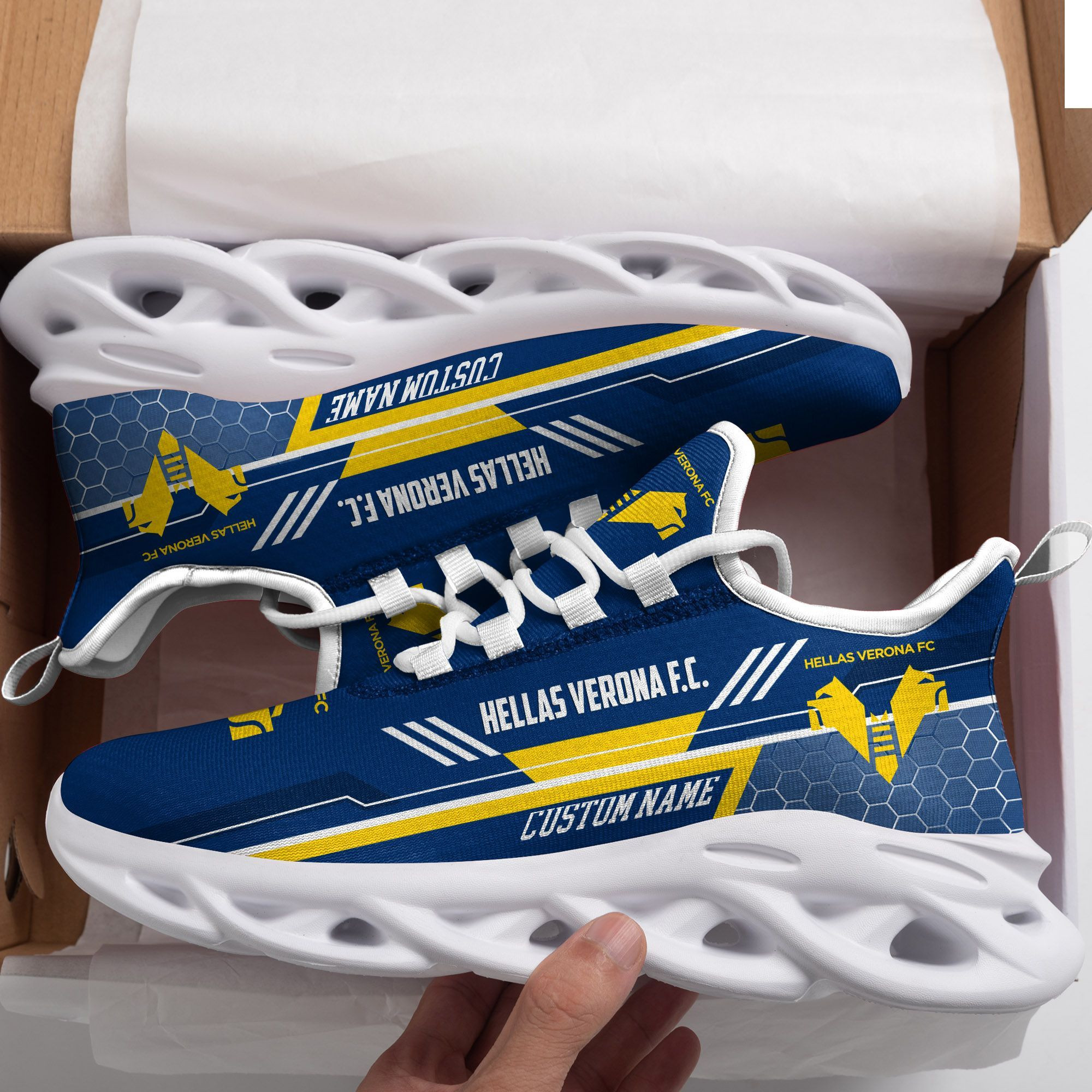 Hellas Verona F.C Custom Personalized Max Soul Sneakers Shoes - Famjoys Hellas Verona F.C Custom Personalized Max Soul Sneakers Shoes - Famjoys
