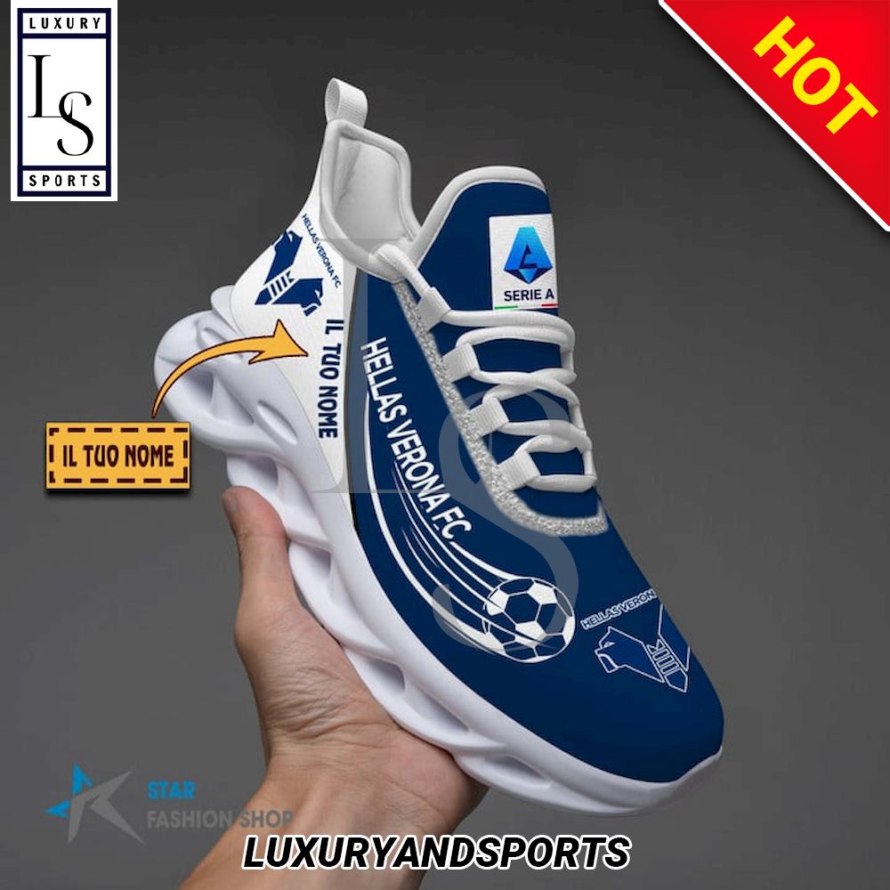 Hellas Verona FC Serie A Custom Name Max Soul Shoes - Famjoys Hellas Verona FC Serie A Custom Name Max Soul Shoes - Famjoys