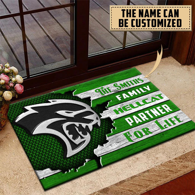 Hellcat Doormat Custom Name, Multicolor - Famjoys Hellcat Doormat Custom Name, Multicolor - Famjoys