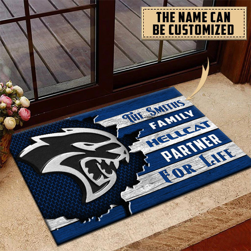 Hellcat Doormat Custom Name, Multicolor - Famjoys Hellcat Doormat Custom Name, Multicolor - Famjoys