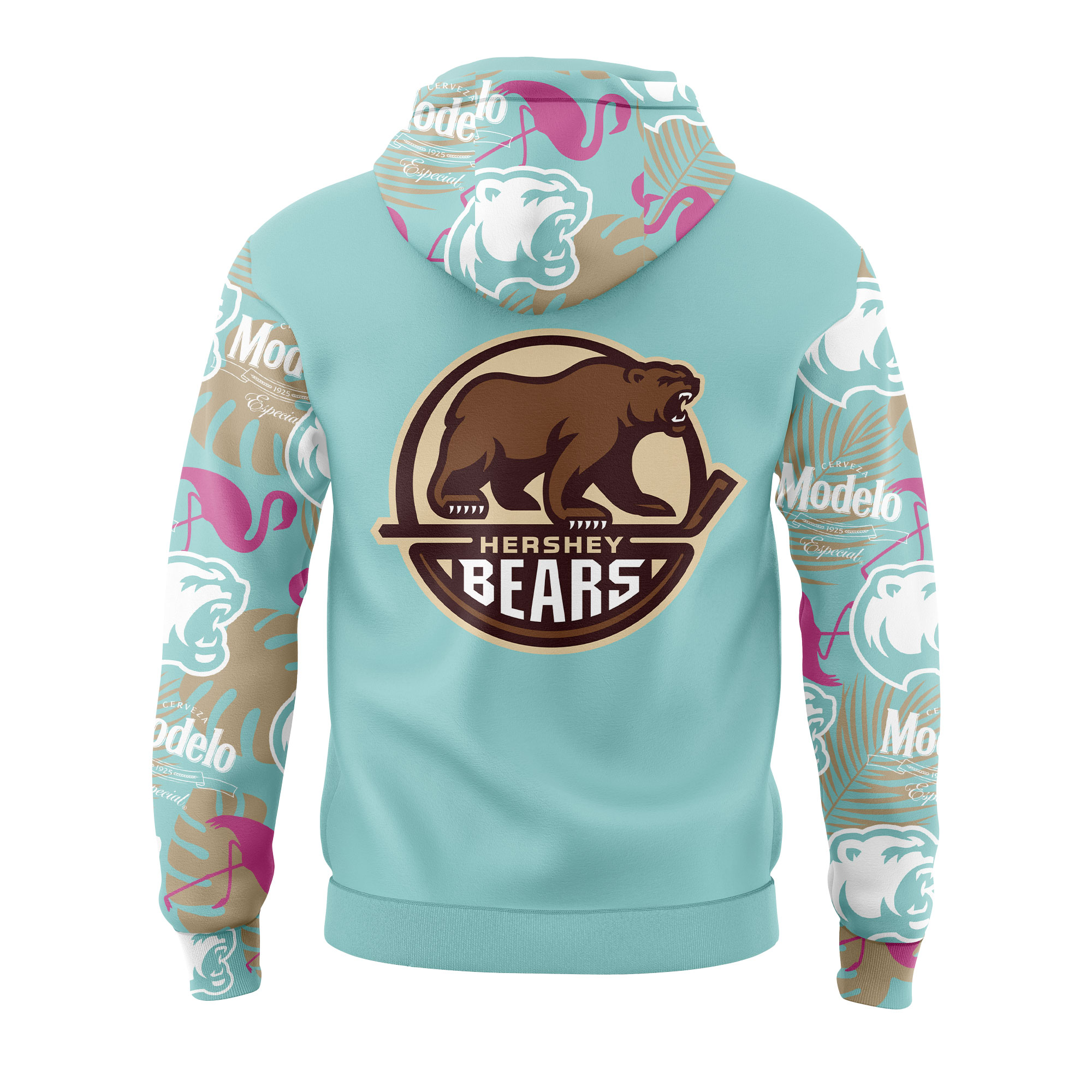 Hershey Bears Corona+Modelo Hawaiian Hoodie Night Hoodie - Famjoys Hershey Bears Corona+Modelo Hawaiian Hoodie Night Hoodie - Famjoys