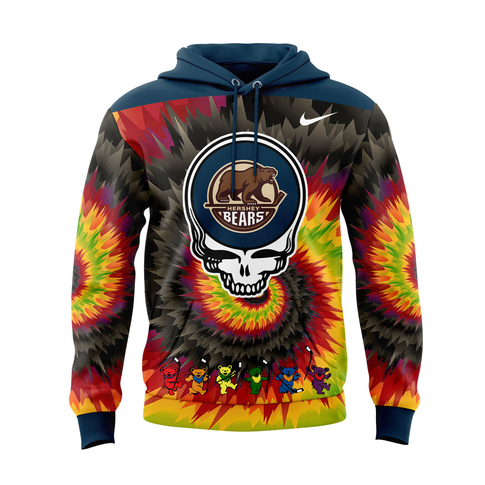 Hershey Bears Grateful Dead Night Hoodie V2 - Famjoys Hershey Bears Grateful Dead Night Hoodie V2 - Famjoys