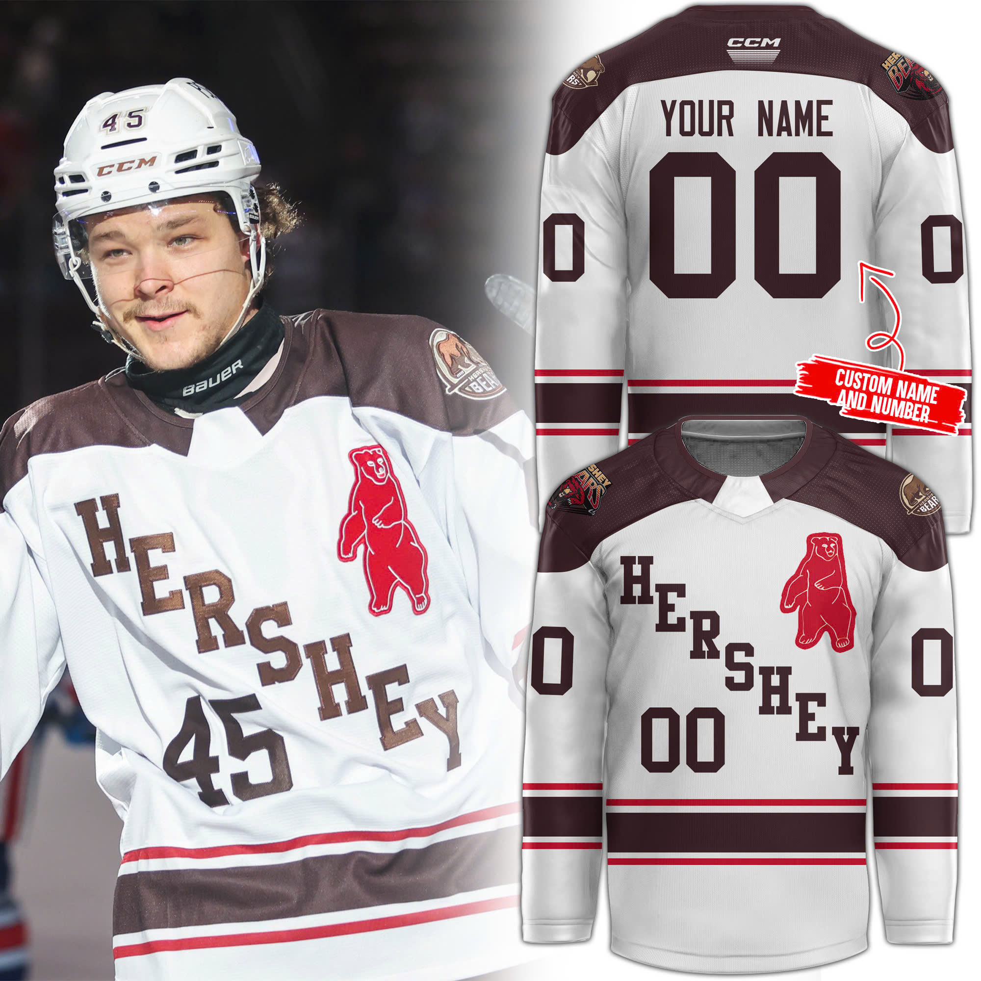 Hershey Bears Throwback jerseys Night 2025 - Famjoys Hershey Bears Throwback jerseys Night 2025 - Famjoys