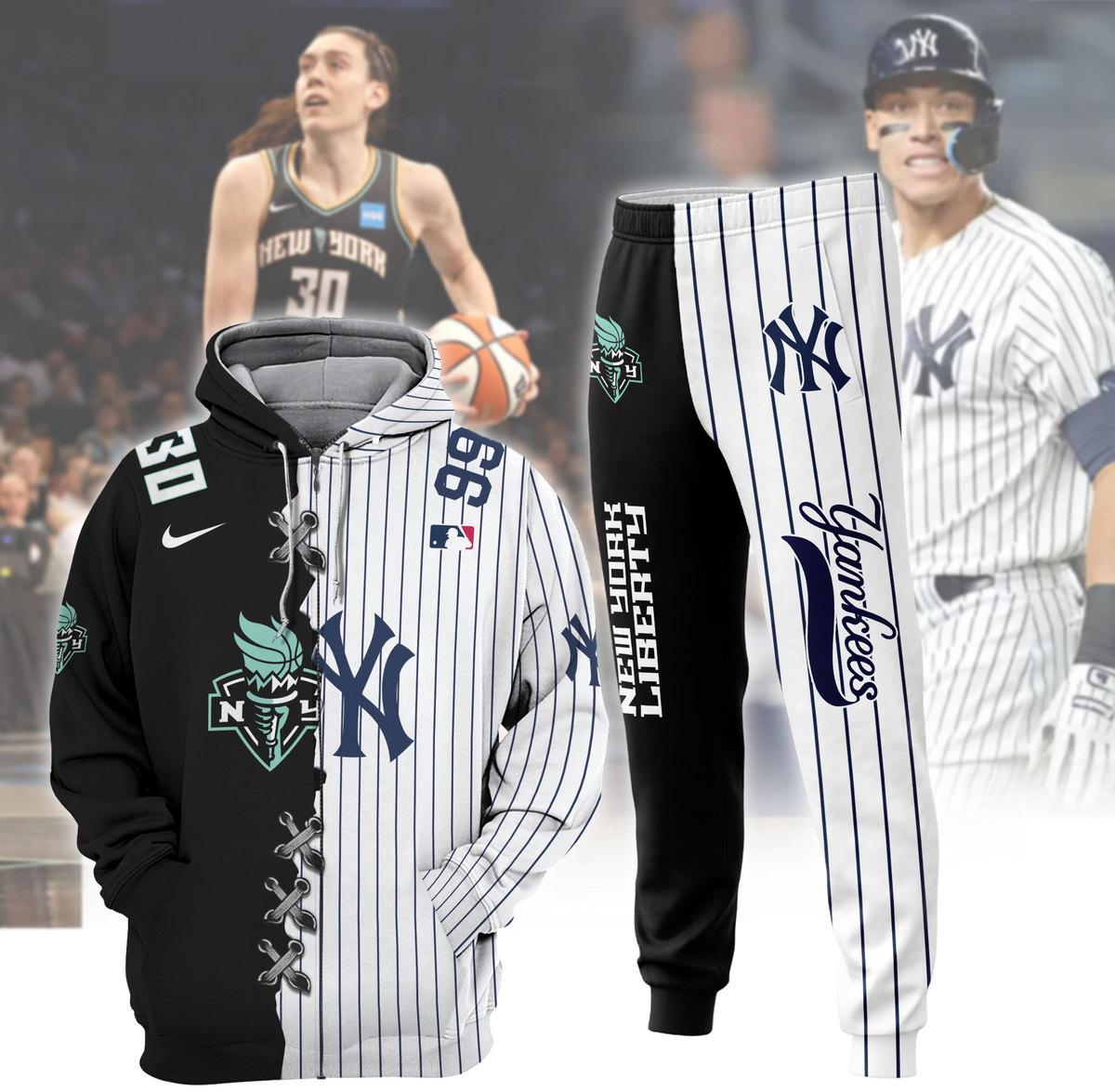 HHALPC1121 NY Hoodie Set - Famjoys HHALPC1121 NY Hoodie Set - Famjoys
