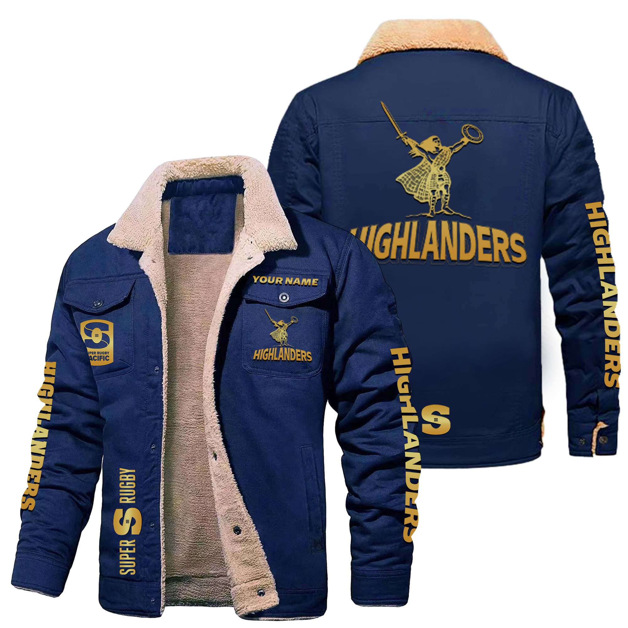 Highlanders Personalized Fleece Casual Jacket – Edition