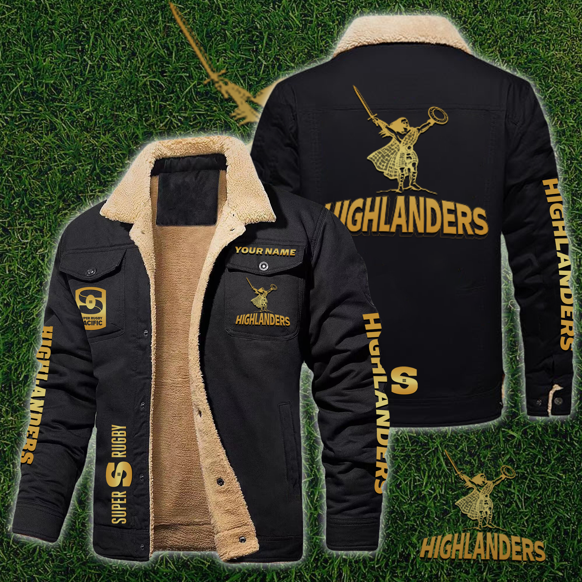 Highlanders Personalized Fleece Casual Jacket – Edition