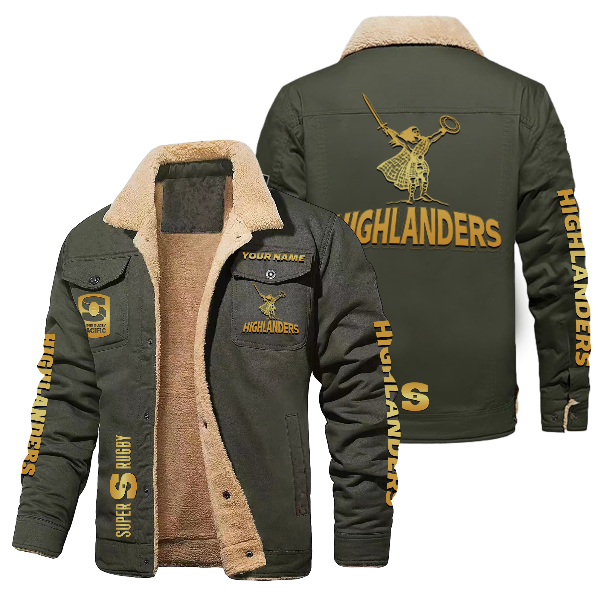 Highlanders Personalized Fleece Casual Jacket – Edition
