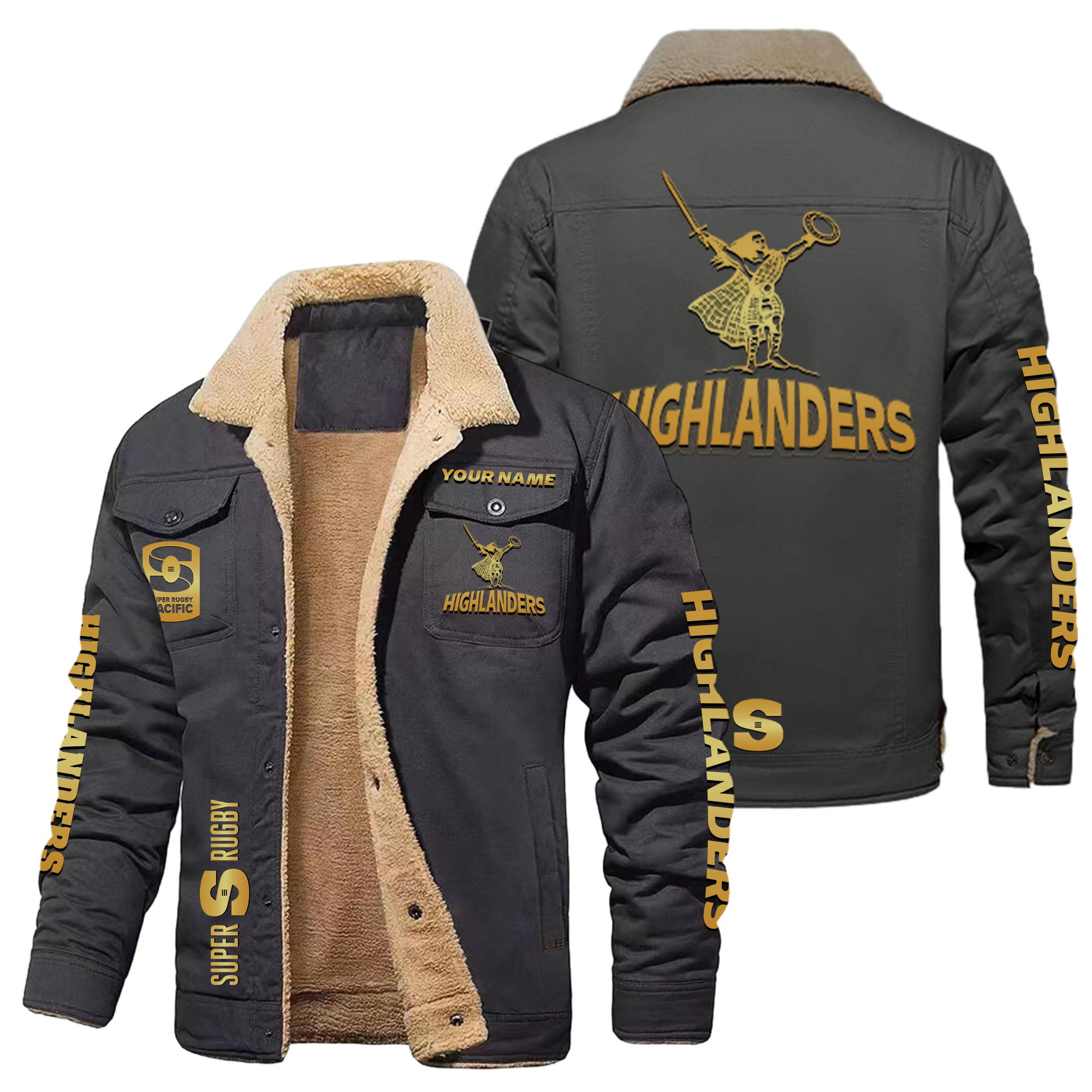 Highlanders Personalized Fleece Casual Jacket – Edition