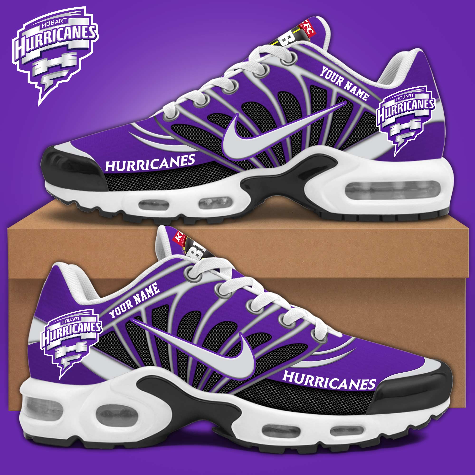 Hobart Hurricanes Air Max Plus Sneakers - Famjoys Hobart Hurricanes Air Max Plus Sneakers - Famjoys