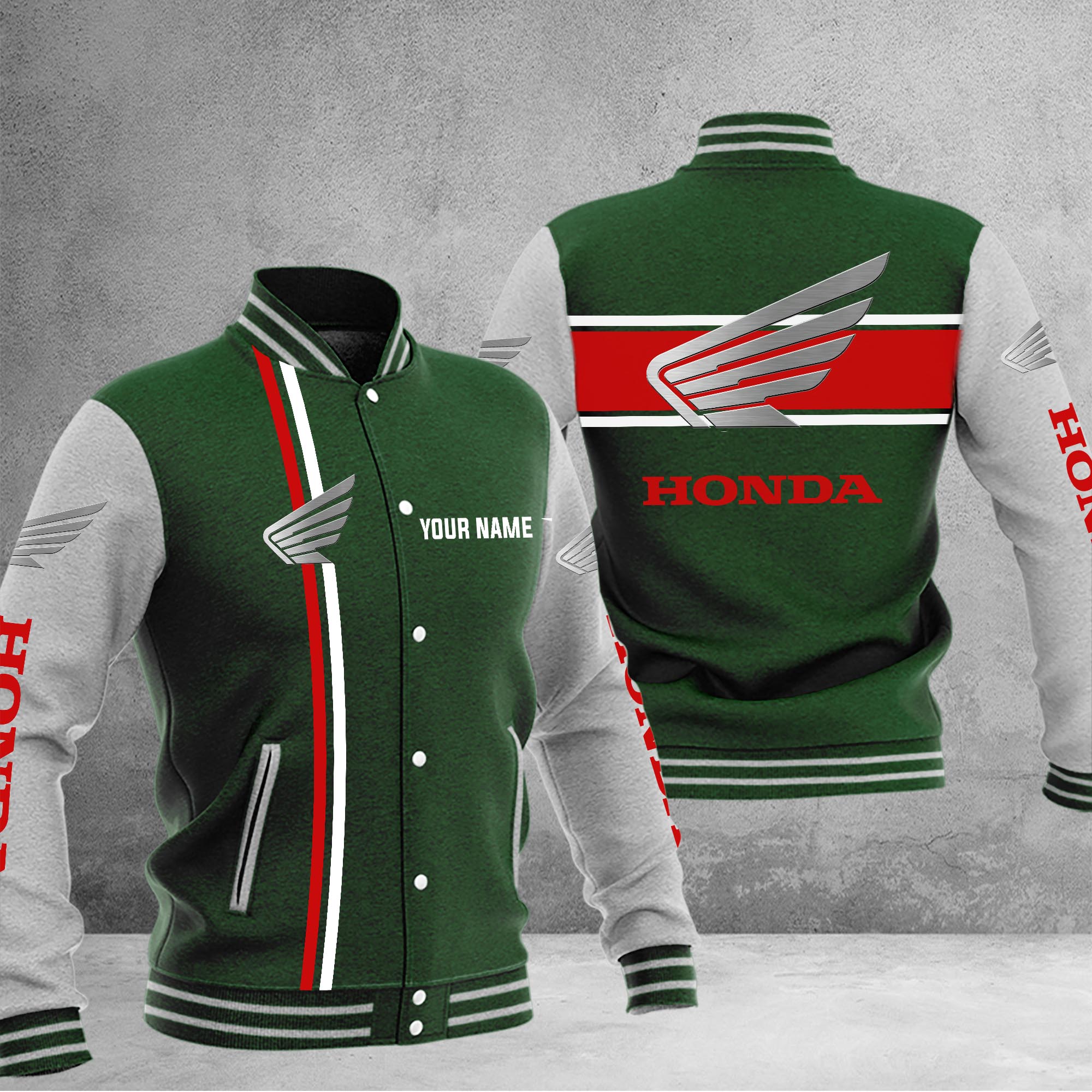 Honda Baseball Jacket - Famjoys Honda Baseball Jacket - Famjoys