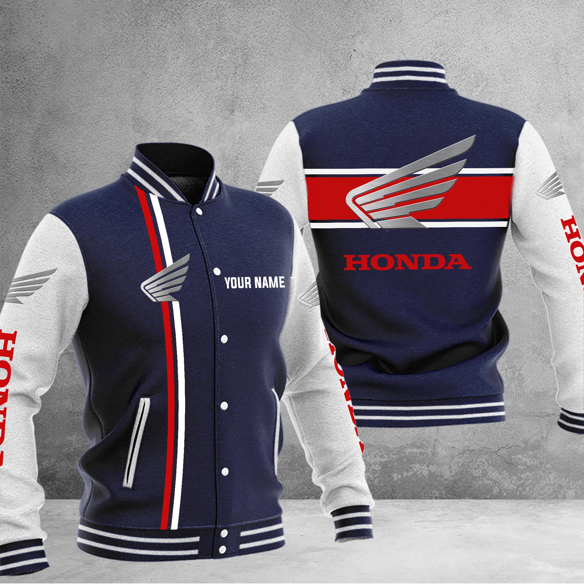Honda Baseball Jacket - Famjoys Honda Baseball Jacket - Famjoys