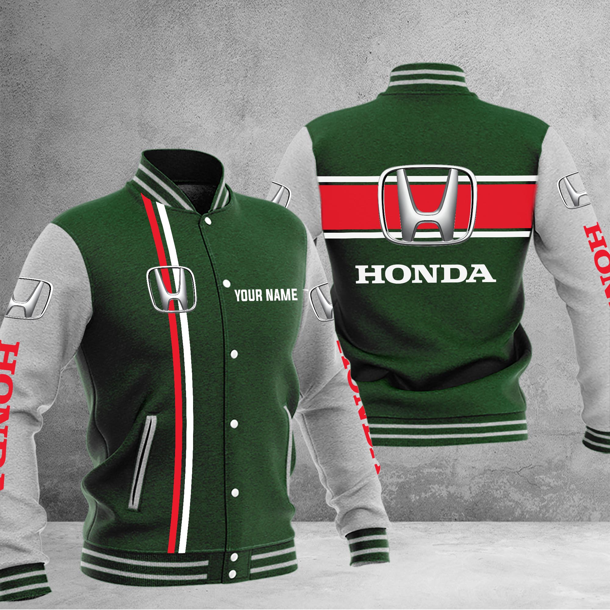 Honda Baseball Jacket - Famjoys Honda Baseball Jacket - Famjoys
