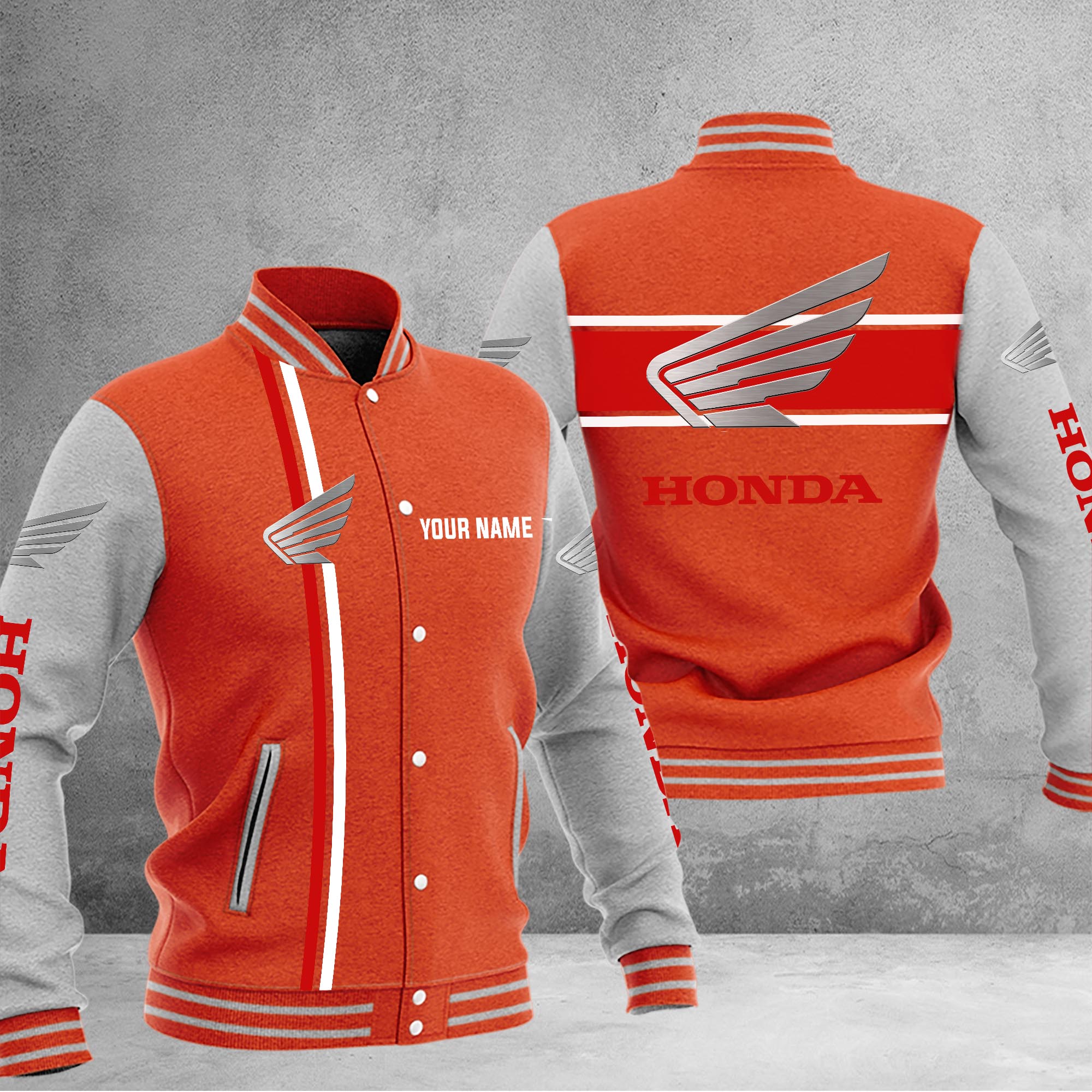 Honda Baseball Jacket - Famjoys Honda Baseball Jacket - Famjoys
