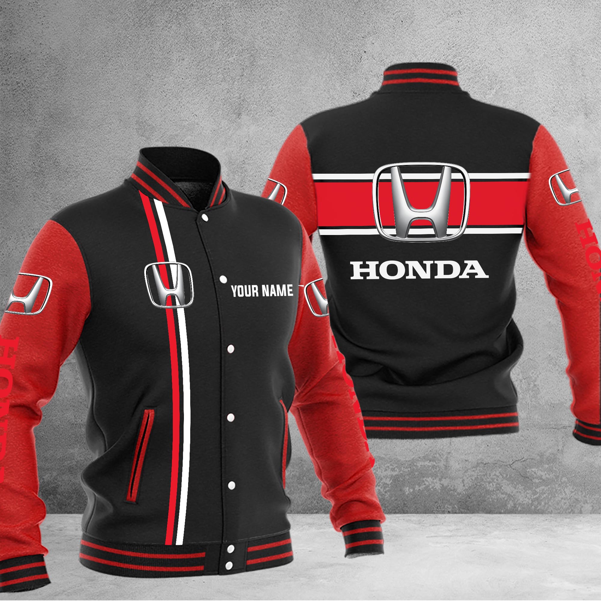 Honda Baseball Jacket - Famjoys Honda Baseball Jacket - Famjoys