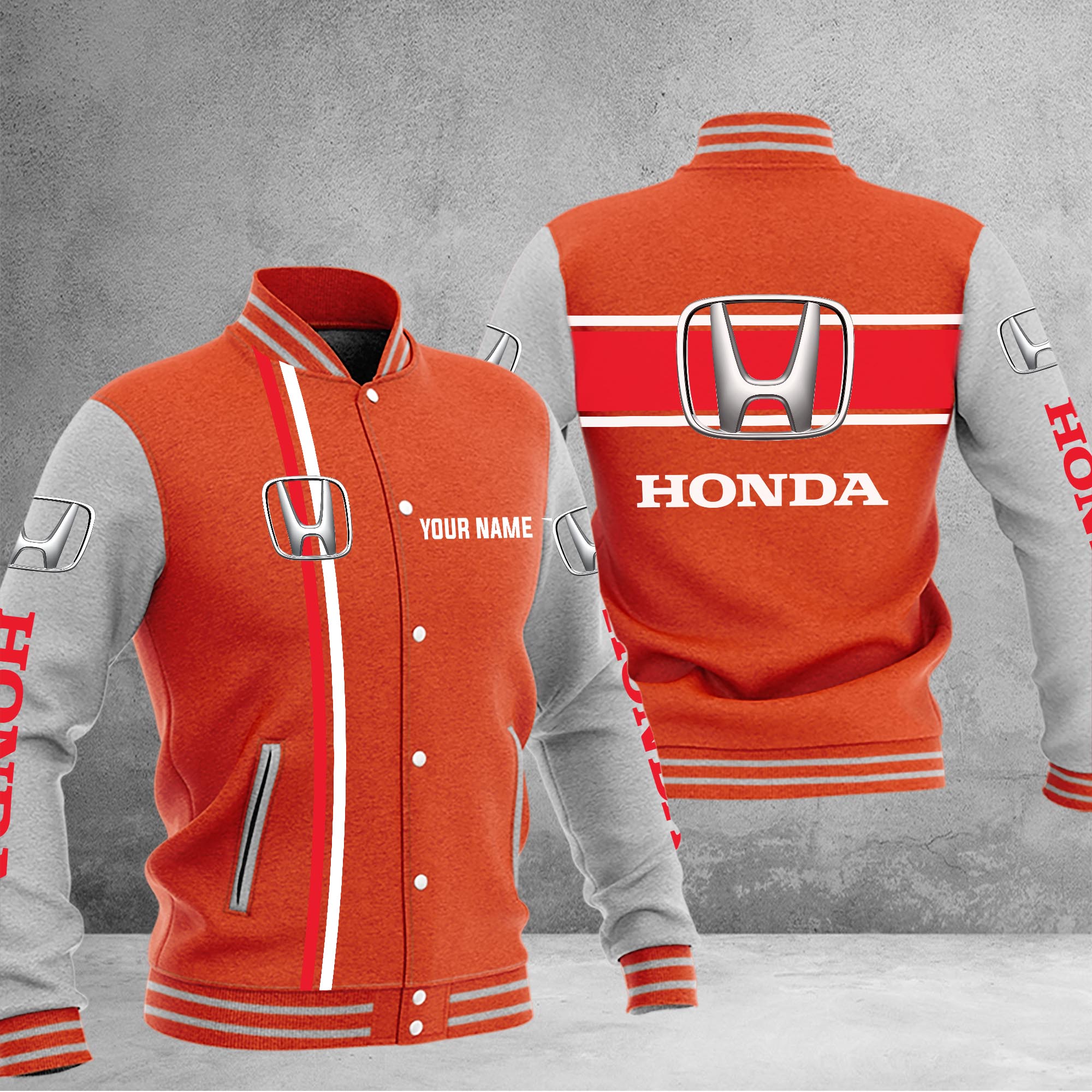 Honda Baseball Jacket - Famjoys Honda Baseball Jacket - Famjoys