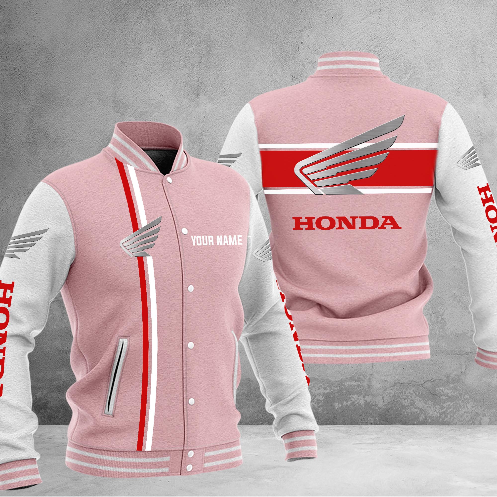 Honda Baseball Jacket - Famjoys Honda Baseball Jacket - Famjoys